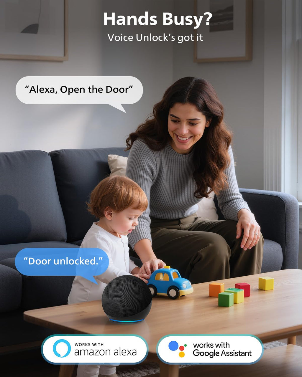 Philips Smart Lock with Handles, Keyless Entry Door Lock Set, Keypad Door Lock with 2 Level Handles, Digital Keypad Deadbolt for Front Door, App Fingerprint PIN Code Unlocking, Auto Locking