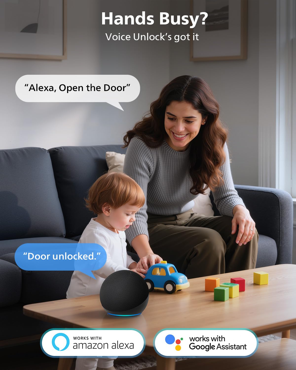 Philips Smart Lock with Handles, Keyless Entry Door Lock Set, Keypad Door Lock with 2 Level Handles, Digital Keypad Deadbolt for Front Door, App Fingerprint PIN Code Unlocking, Auto Locking