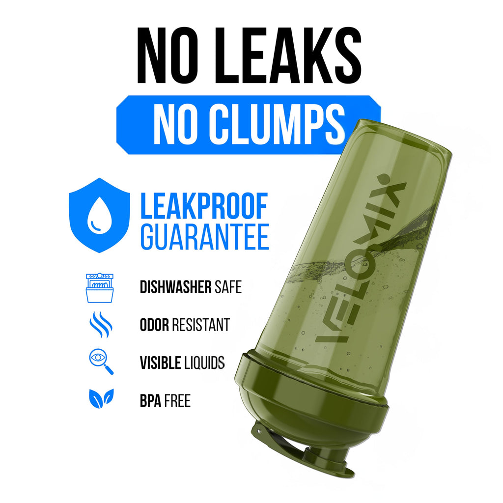 VELOMIX 6 Pack 28 oz Protein Shaker Bottle for Mixes - 6 Wire Whisk Balls | Leak Proof Cups for Supplements | BPA-Free Gym & Fitness (Earth Tones Collection)