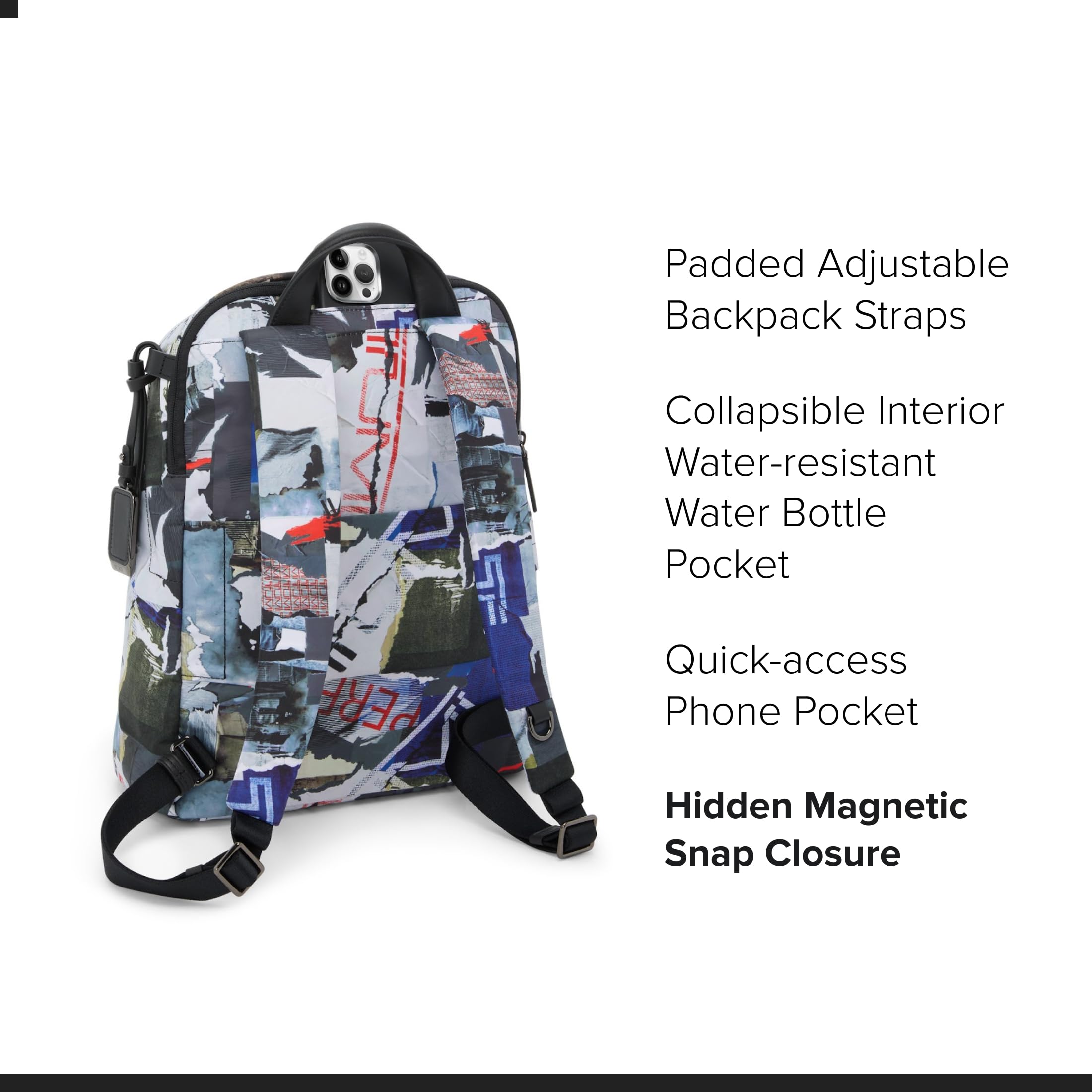 TUMI - Voyageur Halsey Backpack - Travel Backpack - For Business, Fashion, Commute - Holds Up to 14" Screens - Black & Gold