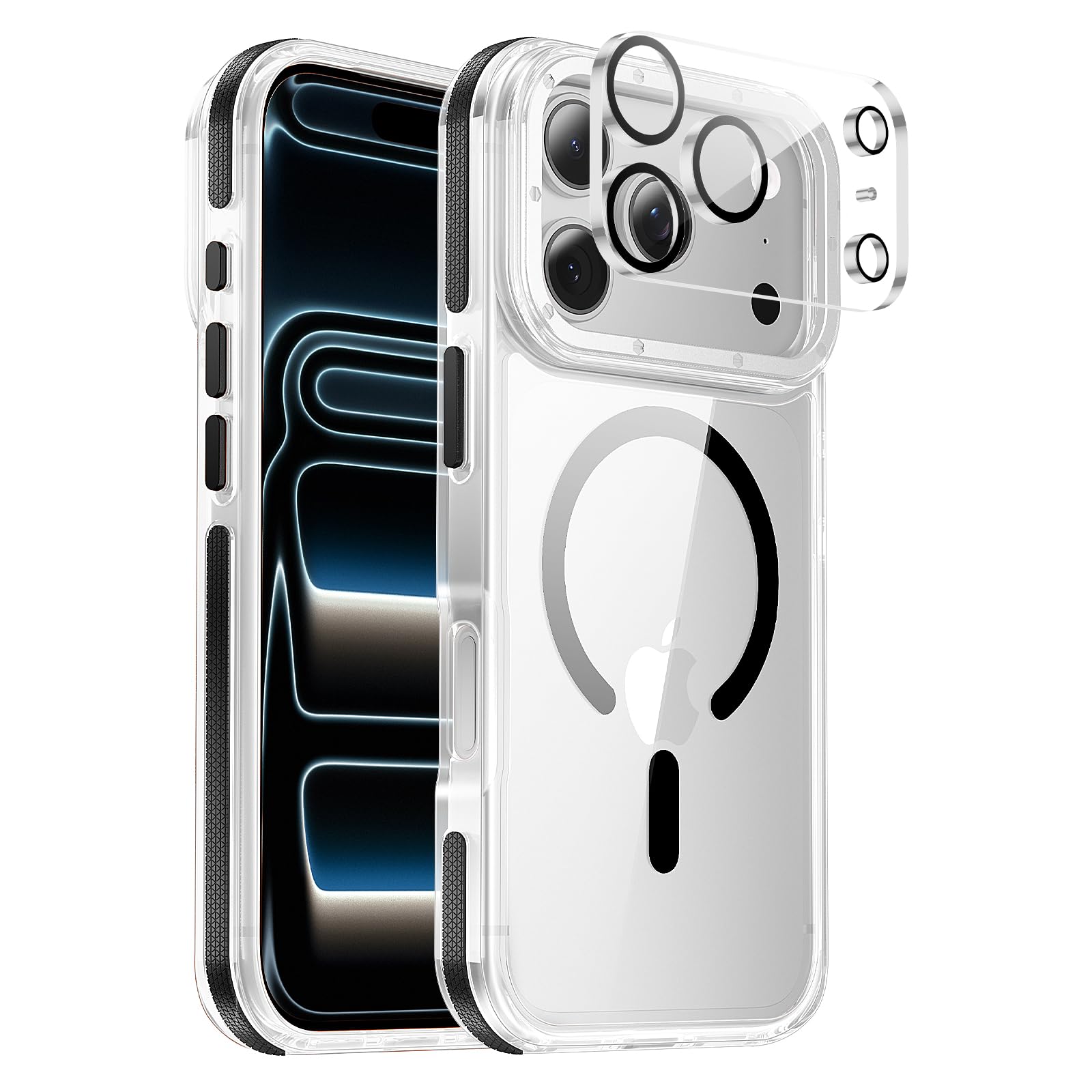 for iPhone 17 Pro Max case with Camera Lens Protector[10Ft Military-Grade Protection] Compatible with fit MagSafe Shockproof Slim Thin Cover case for iPhone 17 Pro Max 6.9 inch, Orange Bumper