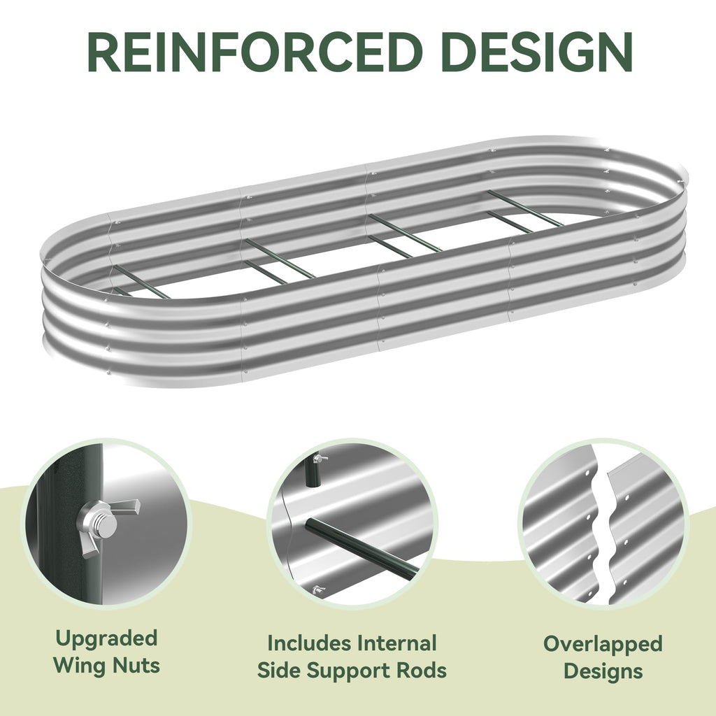 Lineware Raised Garden Bed with Sprinkler Timer and Self-Watering System, 6x3x1 ft Elevated Planter Boxes Outdoor with Mesh Cover, Galvanized Raised Beds for,Vegetables,Flowers, Backyard, Patio