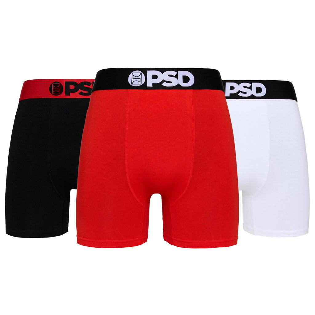 PSD Underwear Mens Boxer Briefs - 3 & 6 Pack, Mid & Standard Length, Soft & Breathable Boxer Briefs for Men