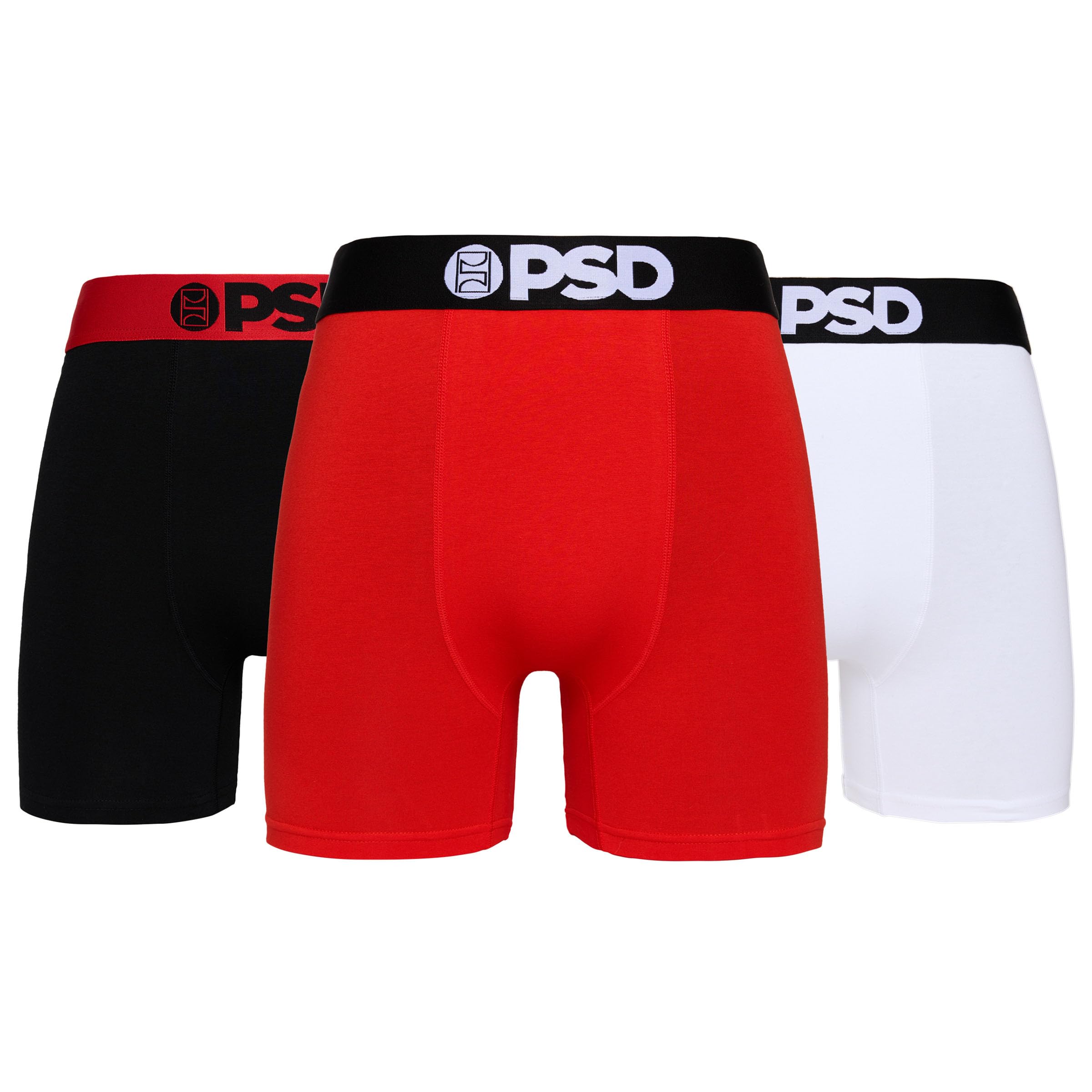 PSD Underwear Mens Boxer Briefs - 3 & 6 Pack, Mid & Standard Length, Soft & Breathable Boxer Briefs for Men