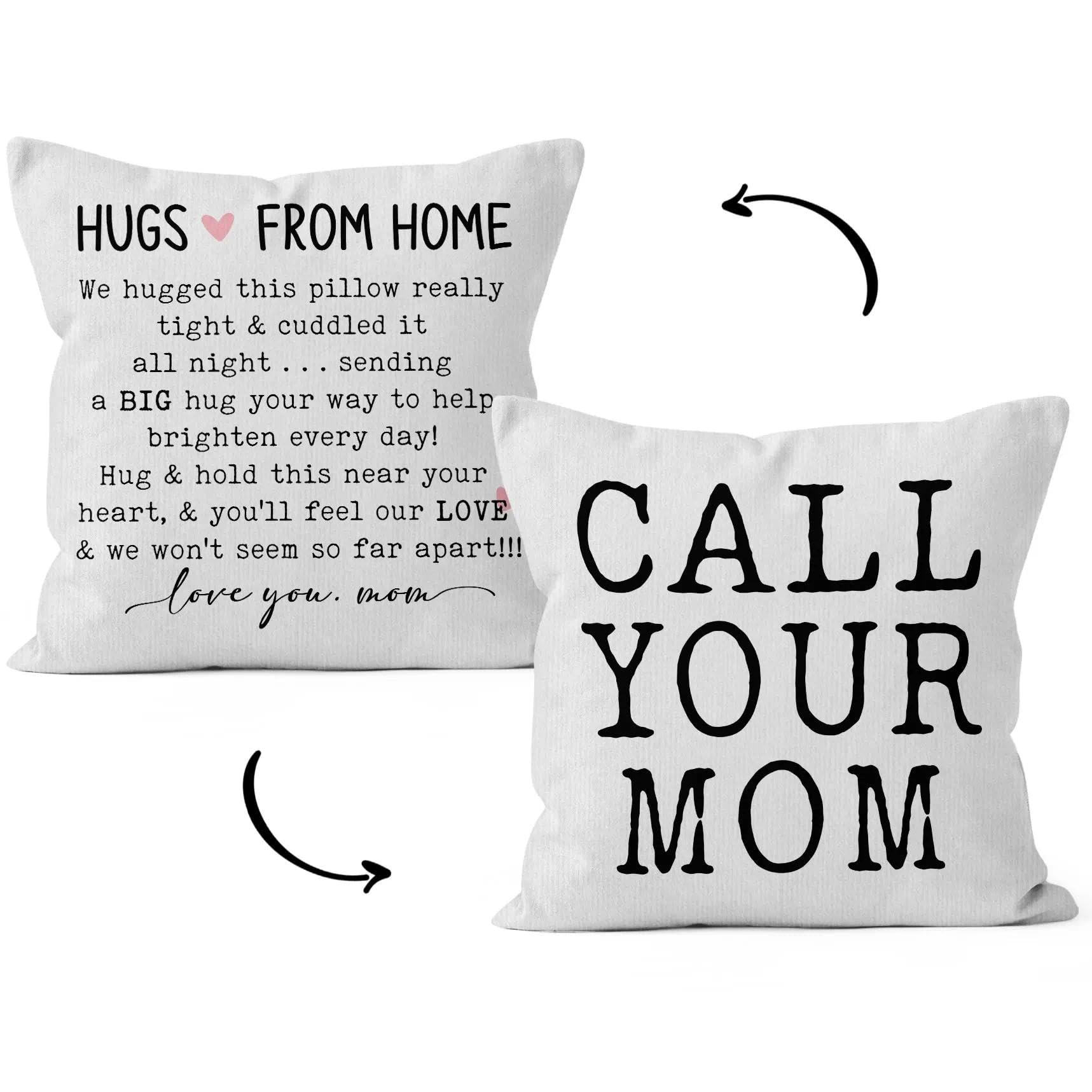 HIWX College Dorm Decor,Funny Have Fun Be Safe Make Good Choices Call Your Mom Decorative 18 x 18 Throw Pillow Cover,Call Your Mom Pillow,Throw Pillows for Dorm Bed Room Student Decor Pillowcase