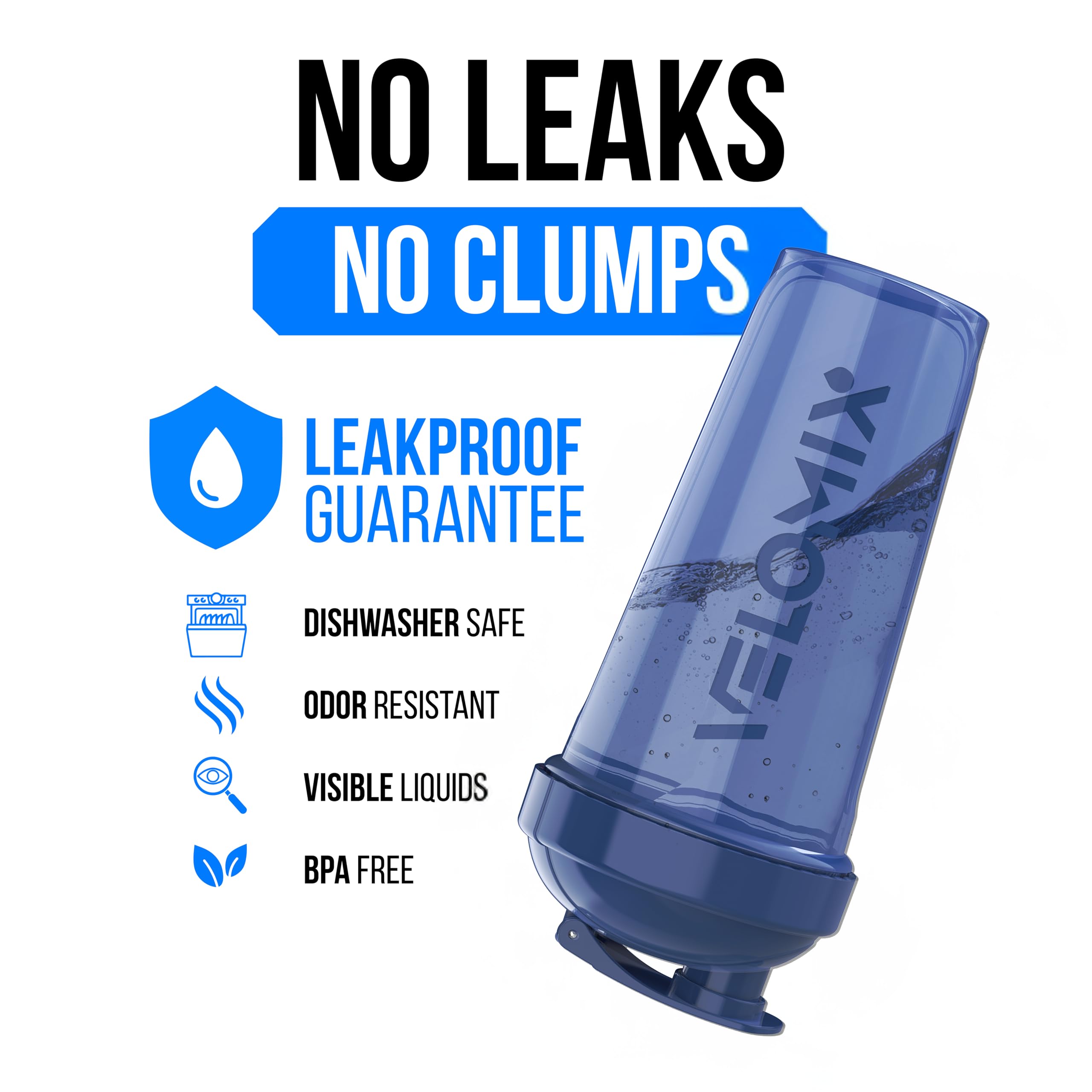 VELOMIX 6 Pack 28 oz Protein Shaker Bottle for Mixes - 6 Wire Whisk Balls | Leak Proof Cups for Supplements | BPA-Free Gym & Fitness (Earth Tones Collection)