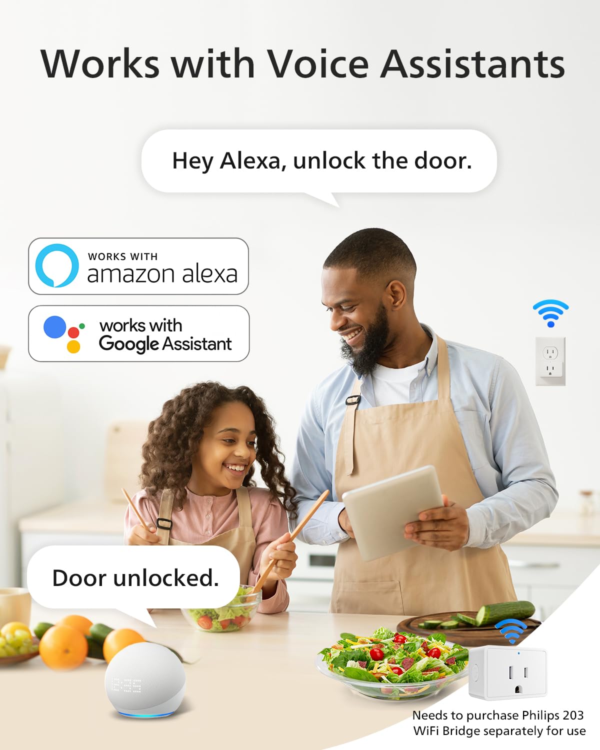 Philips Smart Lock with Handles, Keyless Entry Door Lock Set, Keypad Door Lock with 2 Level Handles, Digital Keypad Deadbolt for Front Door, App Fingerprint PIN Code Unlocking, Auto Locking