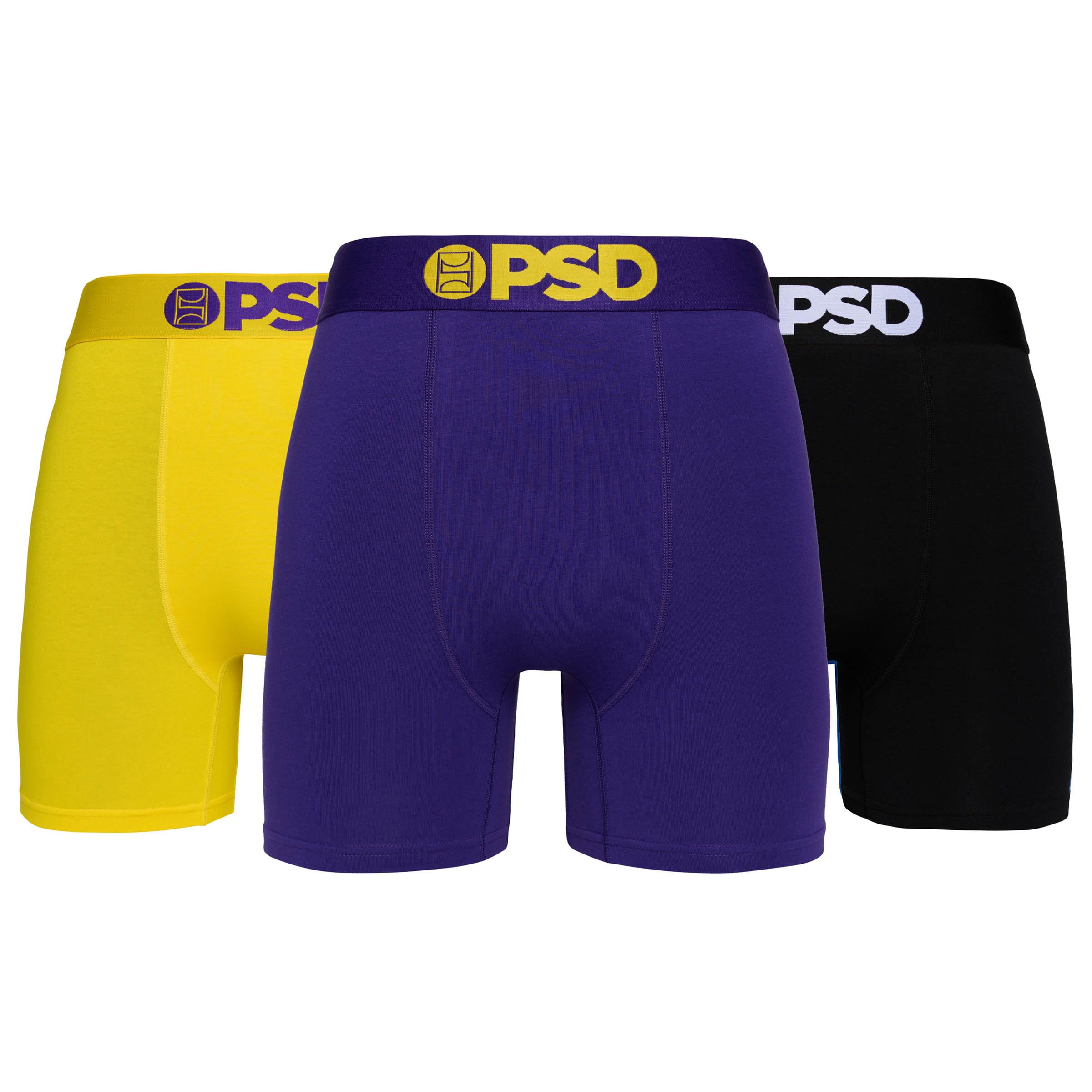 PSD Underwear Mens Boxer Briefs - 3 & 6 Pack, Mid & Standard Length, Soft & Breathable Boxer Briefs for Men