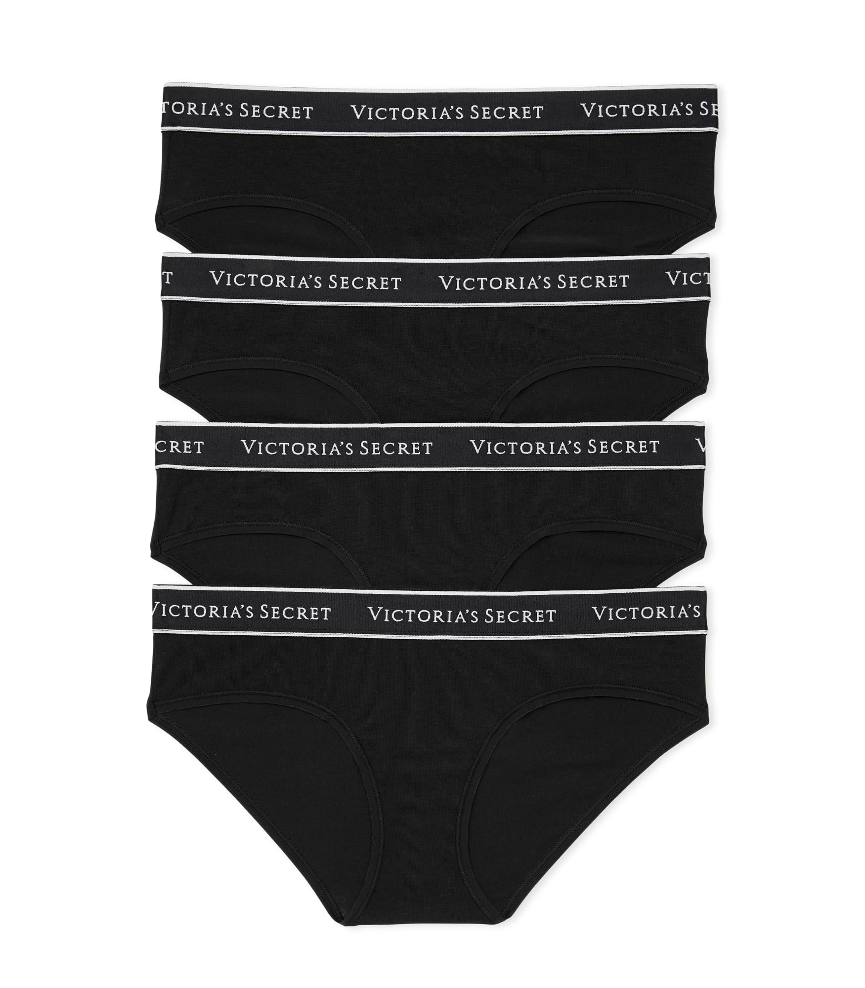 Victoria's Secret Women's Cotton Logo Hipster Underwear, Moderate Coverage Panties for Women, Multi Pack (XS-XXL)