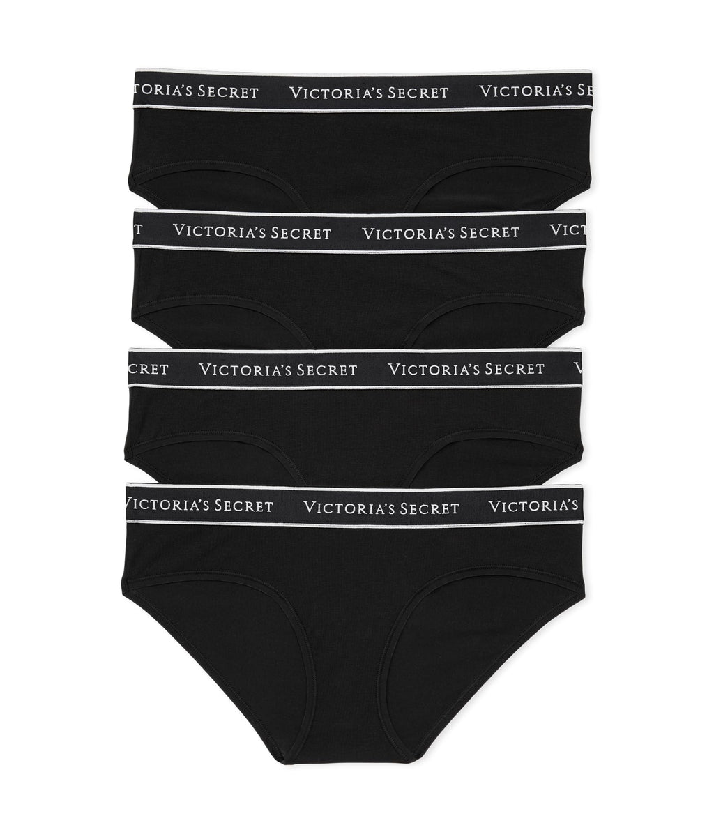 Victoria's Secret Women's Cotton Logo Hipster Underwear, Moderate Coverage Panties for Women, Multi Pack (XS-XXL)