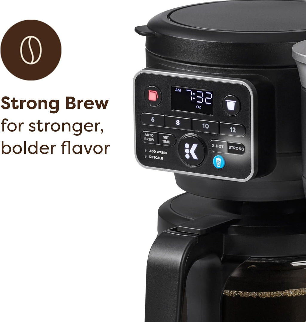 Keurig K-Duo Hot & Iced Single Serve & Carafe Coffee Maker, MultiStream Technology, 72oz Reservoir (Gen 2) | Multistream Tech, Brews K-Cup Pods and Grounds, Brew-over-Ice, Strong and Extra Hot, 6-12 Oz Cups, 6-12 Cup Carafe