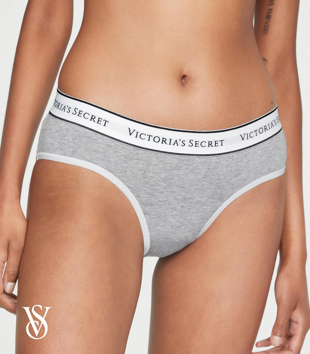 Victoria's Secret Women's Cotton Logo Hipster Underwear, Moderate Coverage Panties for Women, Multi Pack (XS-XXL)