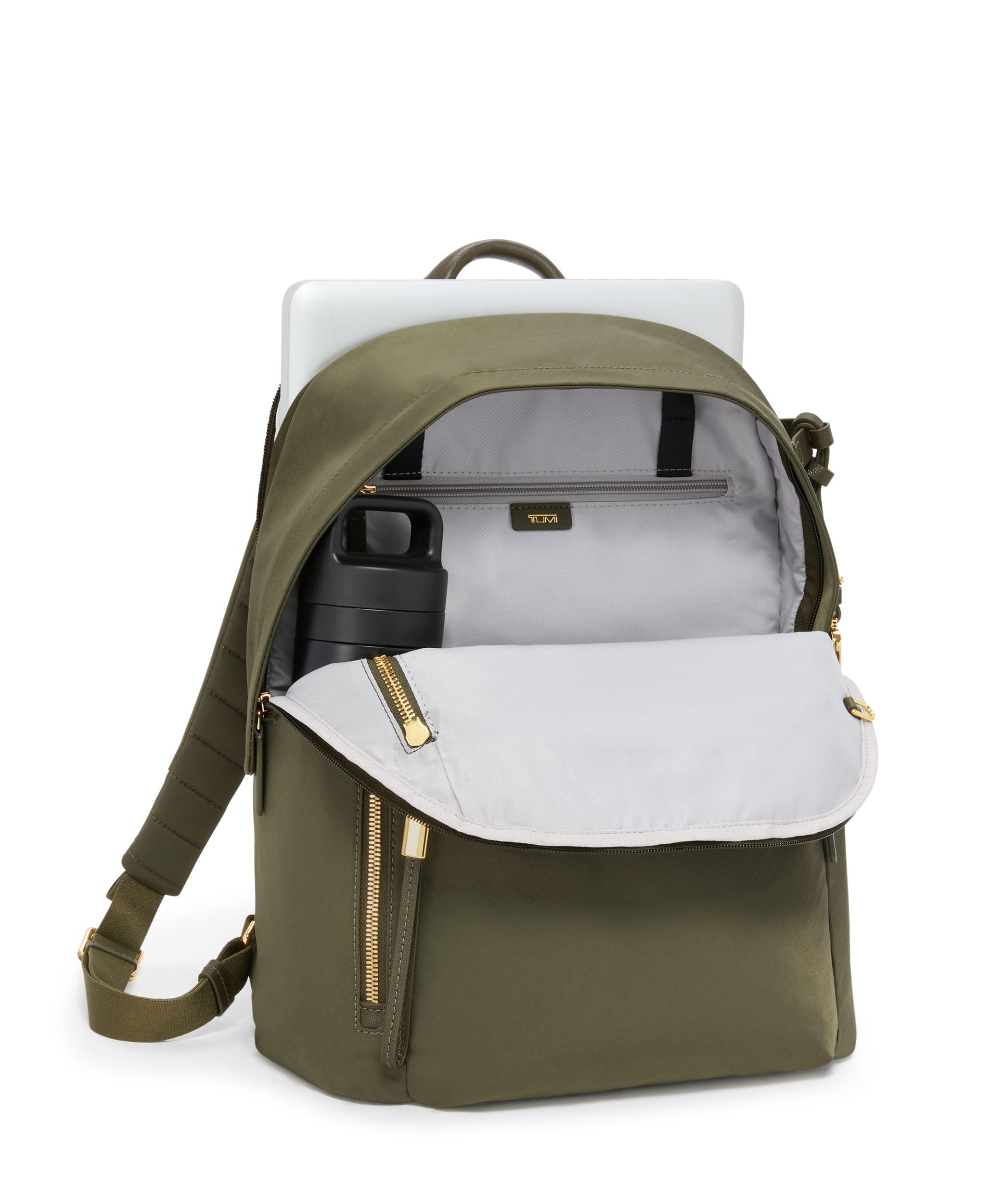 TUMI - Voyageur Halsey Backpack - Travel Backpack - For Business, Fashion, Commute - Holds Up to 14" Screens - Black & Gold