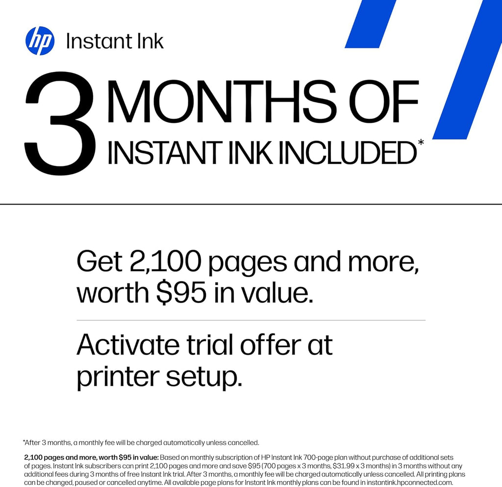 HP OfficeJet Pro 9135 Wireless All-in-One Color Inkjet Printer, Print, Scan, Copy, Fax, ADF, Duplex Print/scan, Best-for-Office, 3 Month Trial of Instant Ink Included, AI-Capable (C2WM0A)