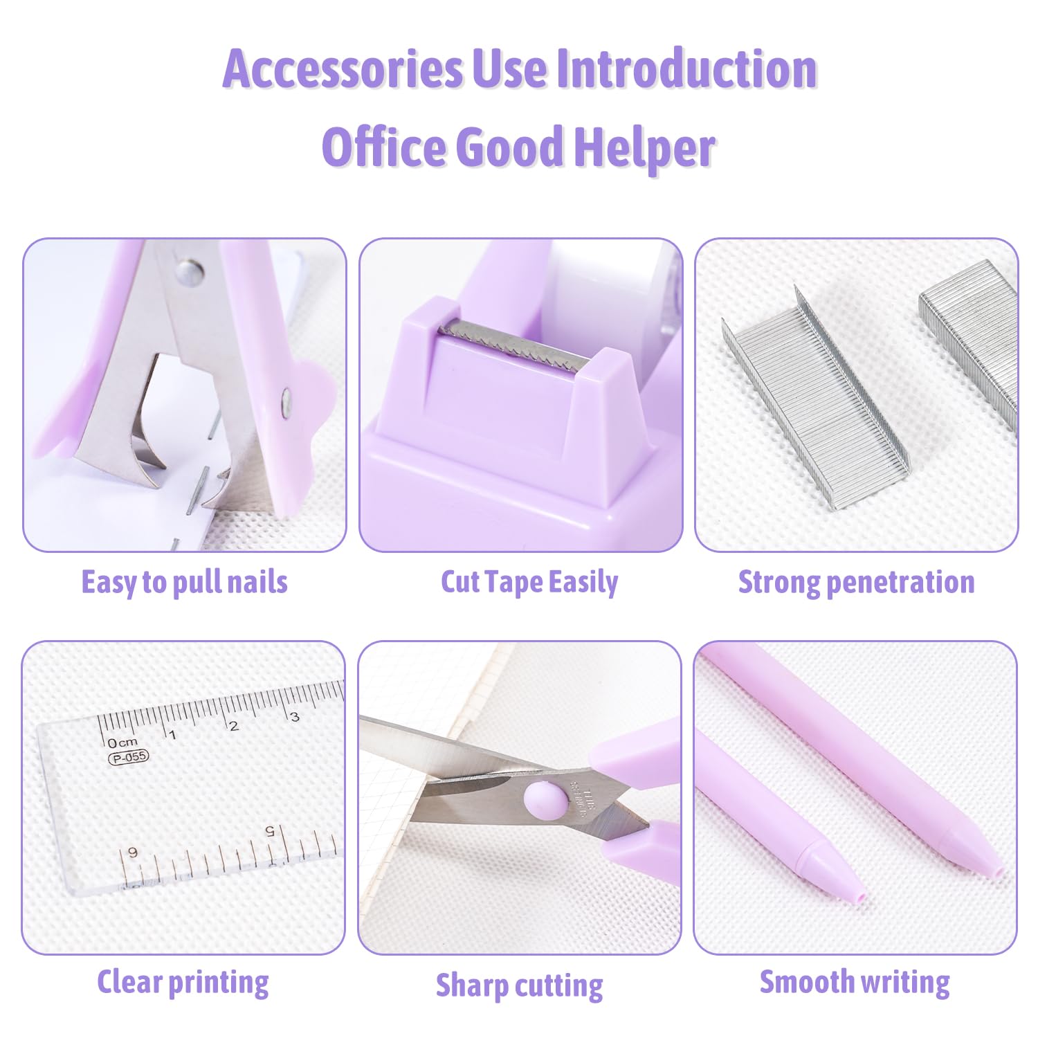 Gawsey Pink Desk Organizers and Accessories with Desk Organizer 360° Rotating Pen Holder and Office Supplies, Cute Stationery Supplies Set