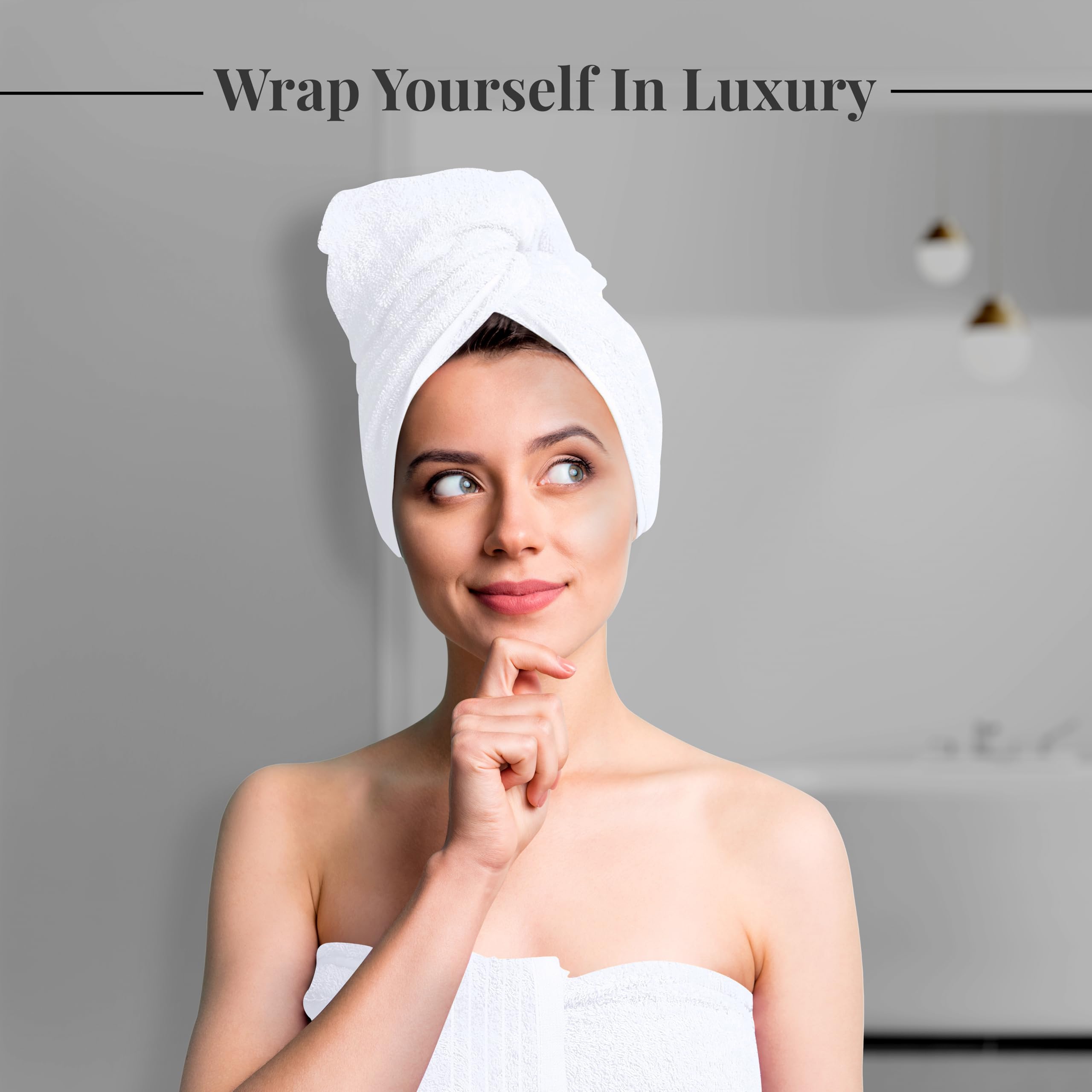 Tens Towels Pack of 4 Extra Large Bath Towels 30 x 60 Inches, 100% Cotton, Larger & Lighter Weight, Quicker to Dry, Super Soft and Absorbent, Perfect for Bathroom, Black