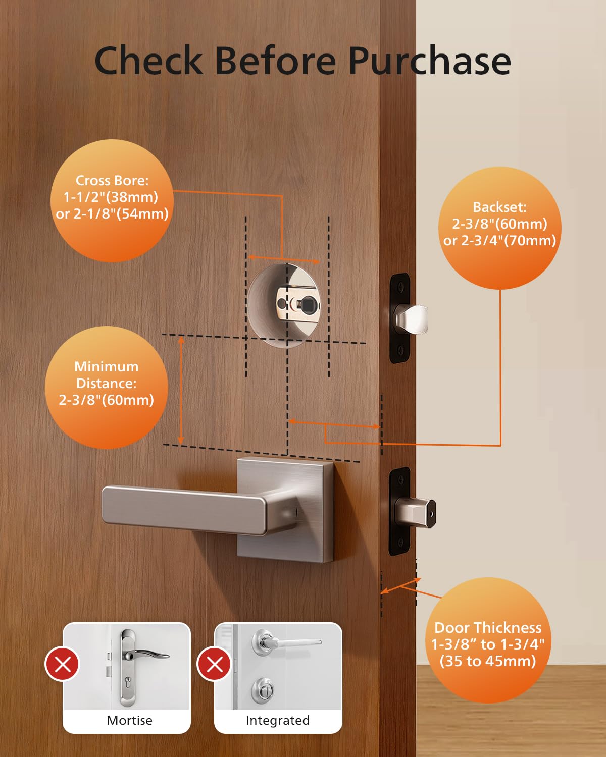 Philips Smart Lock with Handles, Keyless Entry Door Lock Set, Keypad Door Lock with 2 Level Handles, Digital Keypad Deadbolt for Front Door, App Fingerprint PIN Code Unlocking, Auto Locking