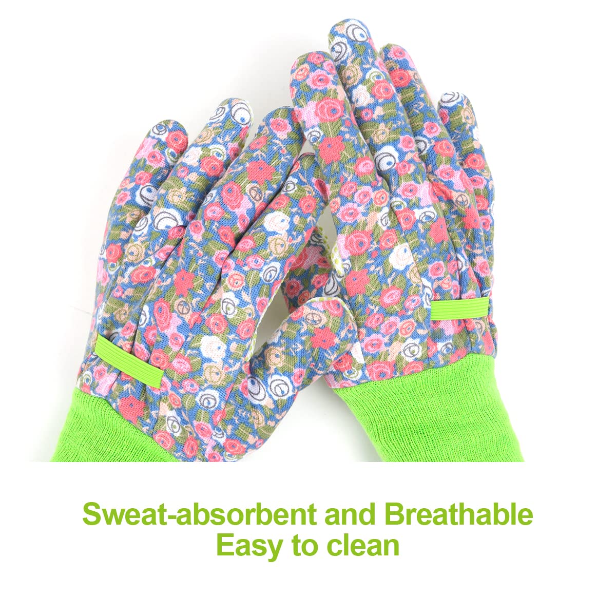 Ainiv Floral Gardening Gloves for Women/Ladies, Non-Slip Garden Work Gloves,Breathable Yard Work Glove Light Working Gloves