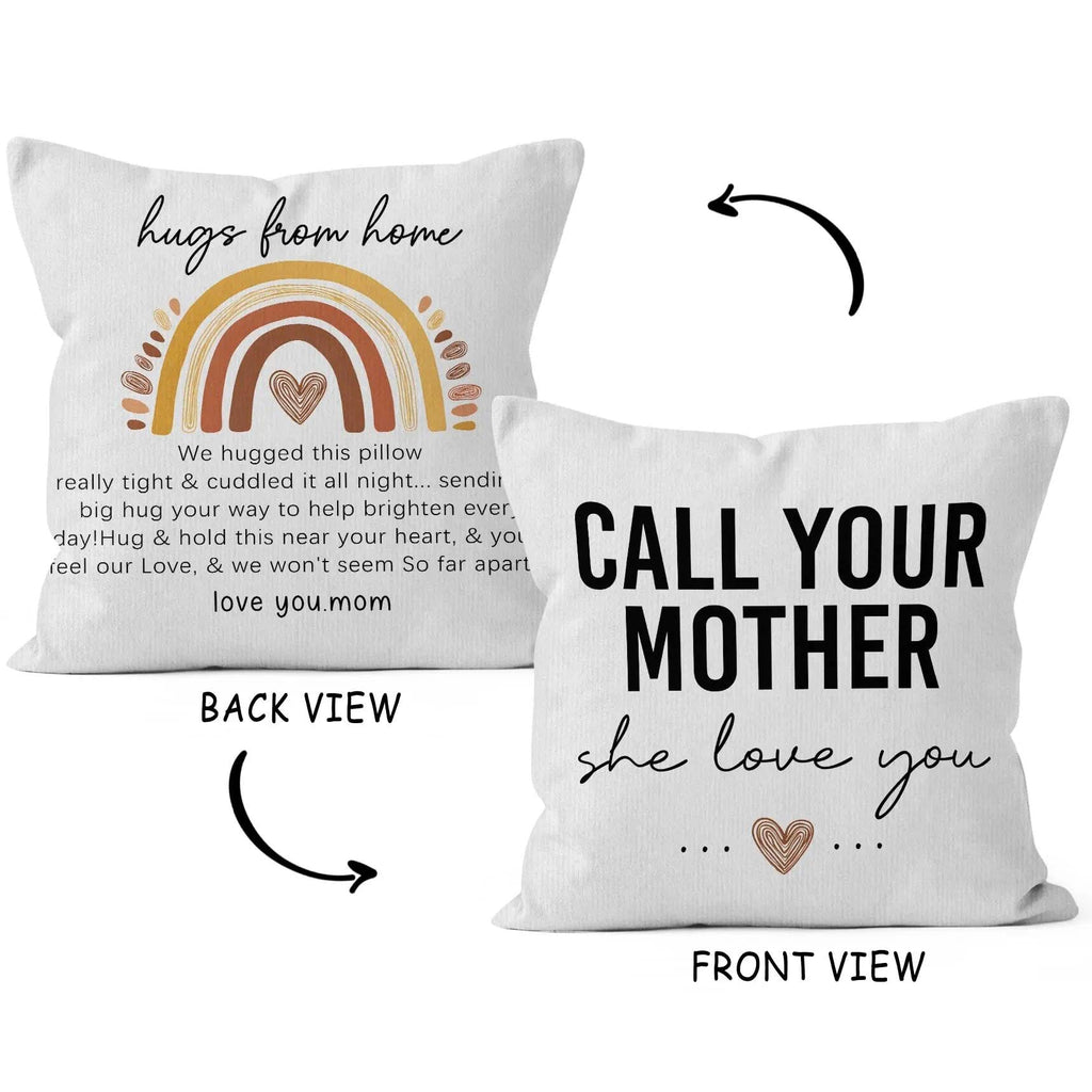 HIWX College Dorm Decor,Funny Have Fun Be Safe Make Good Choices Call Your Mom Decorative 18 x 18 Throw Pillow Cover,Call Your Mom Pillow,Throw Pillows for Dorm Bed Room Student Decor Pillowcase