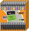 BIC Mechanical Pencils #2 Xtra Smooth, 0.7mm Medium Point, 80 Pack | Bulk Pack of Transparent Barrels with Colored Clips, Teacher Supplies and Classroom Essentials, 80-Count Pack