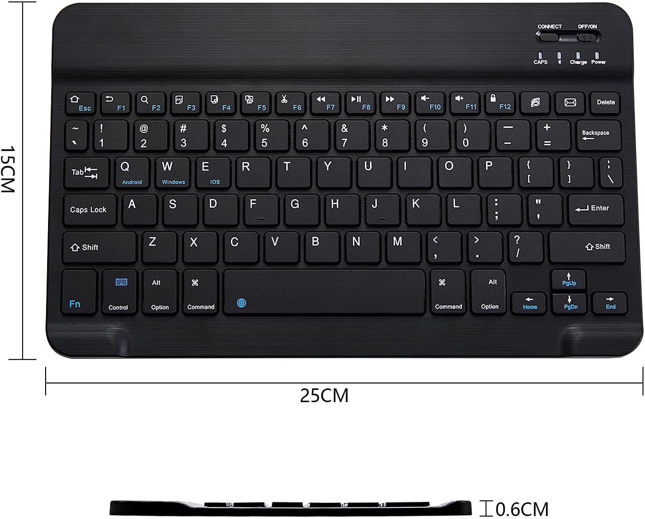 Ultra-Slim Bluetooth Keyboard Portable Mini Wireless Keyboard Rechargeable for Apple iPad iPhone Samsung Tablet Phone Smartphone iOS Android Windows (10 inch Light Green)