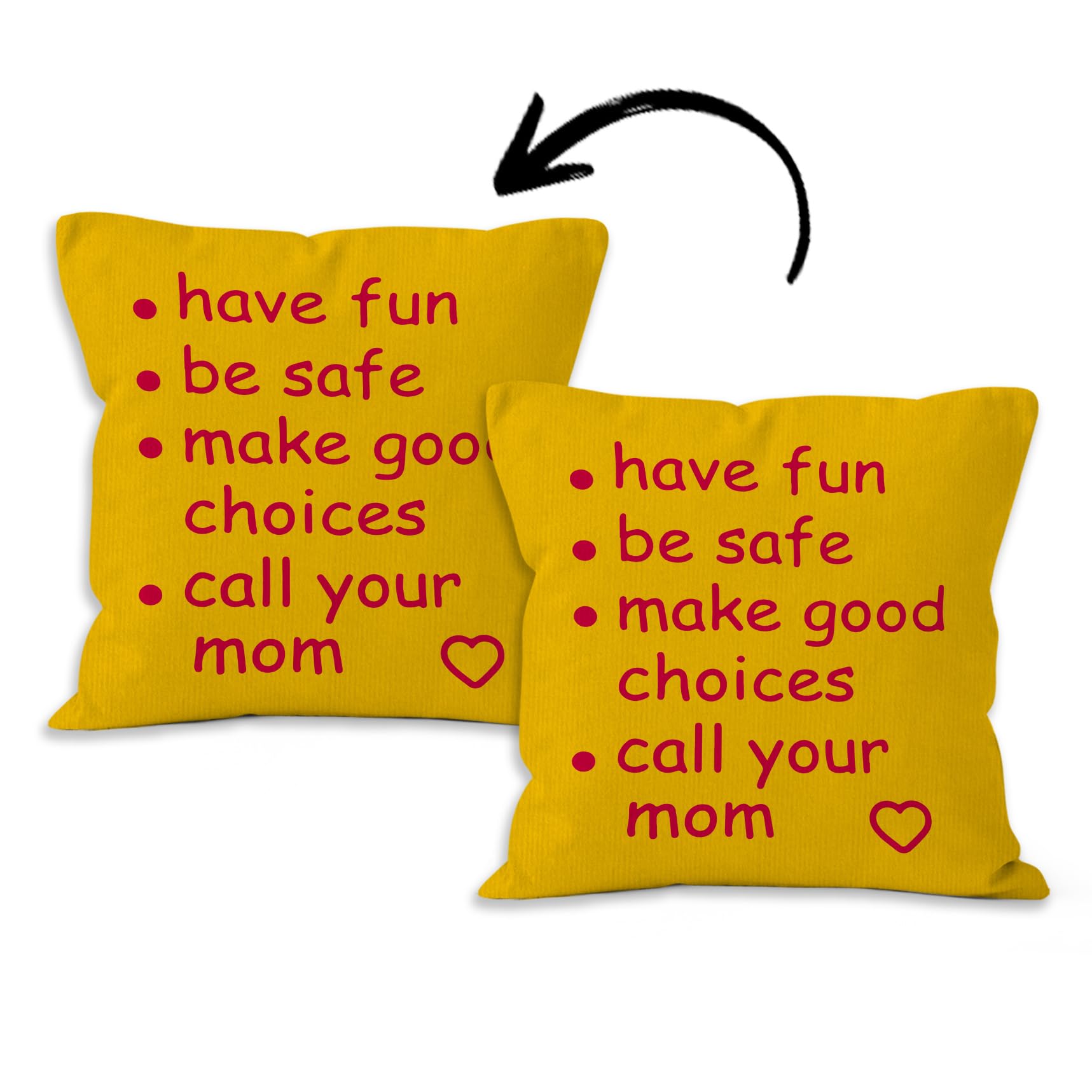 HIWX College Dorm Decor,Funny Have Fun Be Safe Make Good Choices Call Your Mom Decorative 18 x 18 Throw Pillow Cover,Call Your Mom Pillow,Throw Pillows for Dorm Bed Room Student Decor Pillowcase