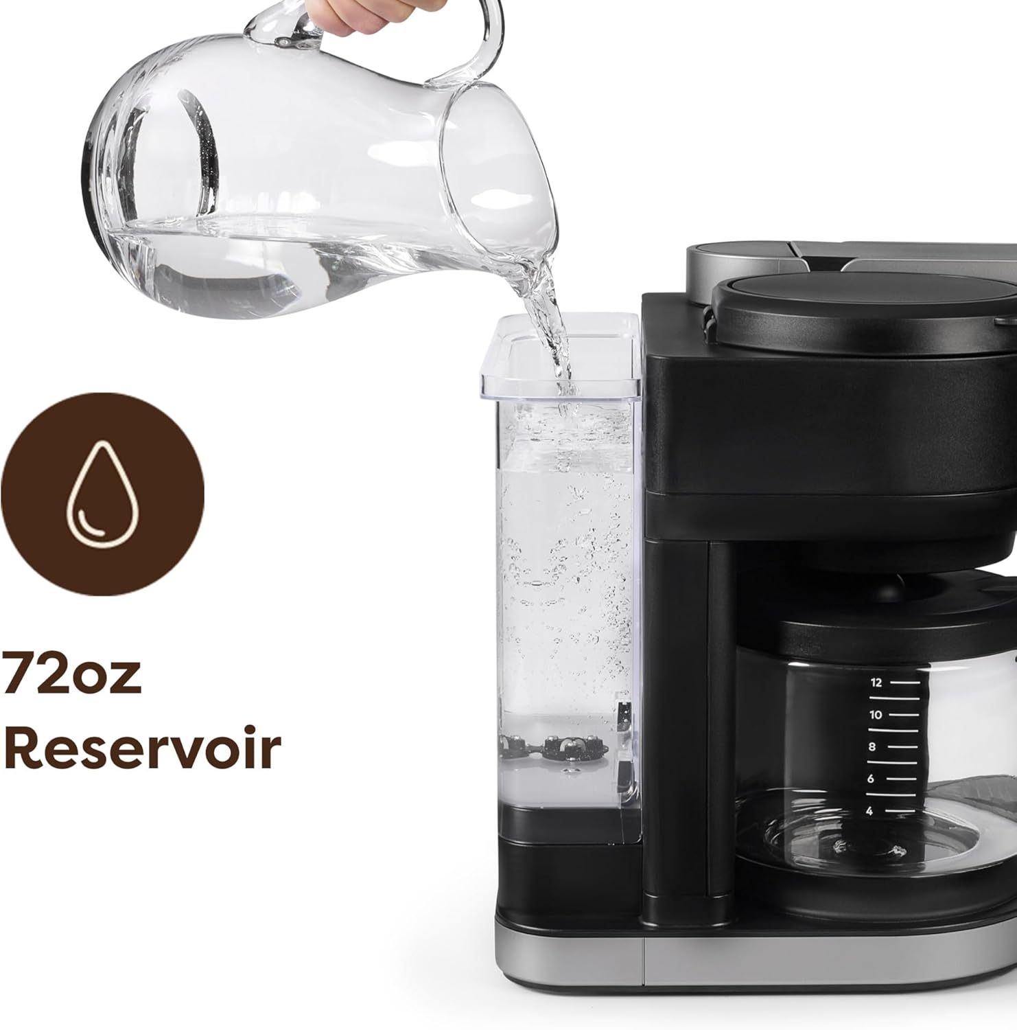 Keurig K-Duo Hot & Iced Single Serve & Carafe Coffee Maker, MultiStream Technology, 72oz Reservoir (Gen 2) | Multistream Tech, Brews K-Cup Pods and Grounds, Brew-over-Ice, Strong and Extra Hot, 6-12 Oz Cups, 6-12 Cup Carafe