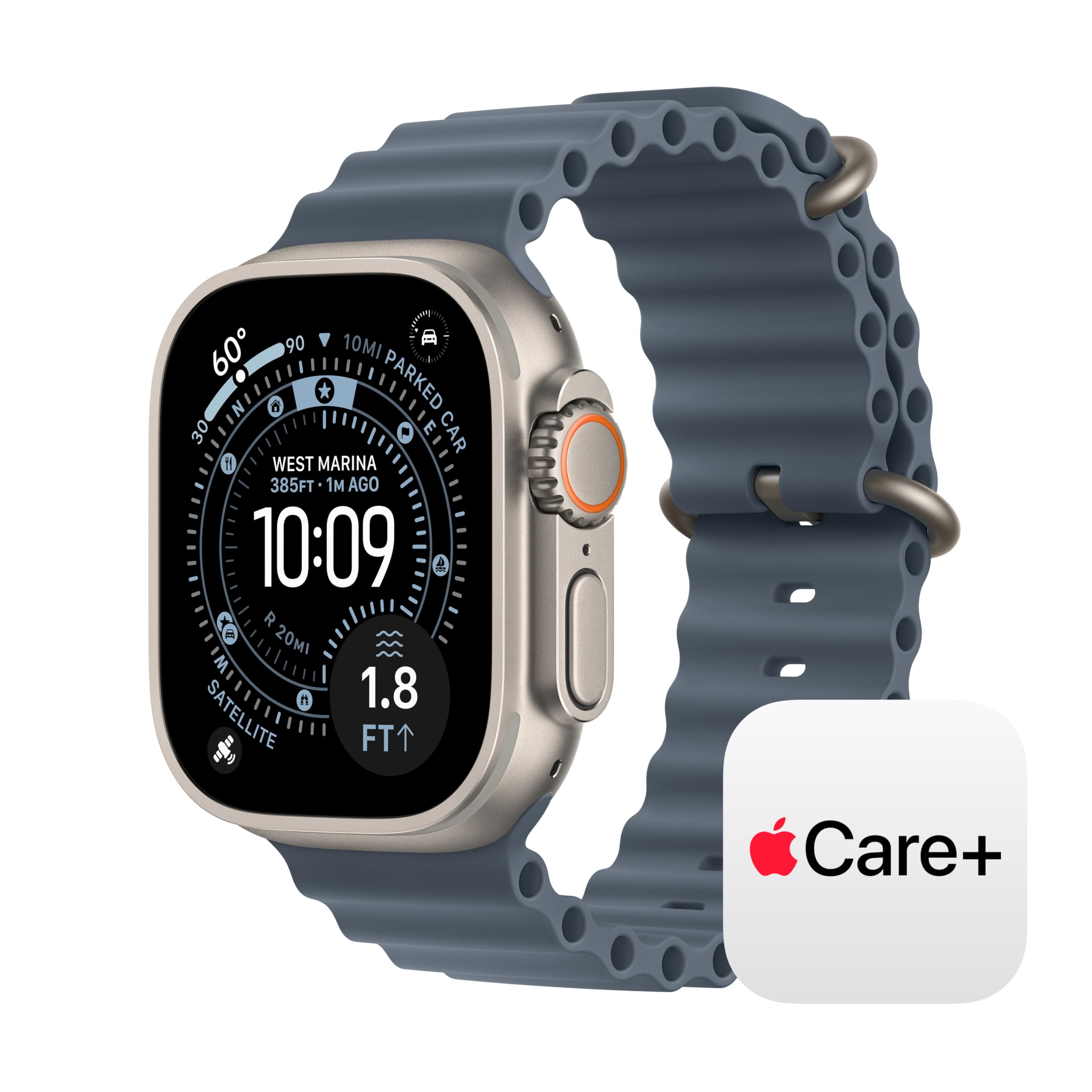 Apple Watch Ultra 3 [GPS + Cellular 49mm] Running & Multisport Smartwatch w/Rugged Titanium Case w/Black/Charcoal Trail Loop - S/M. Satellite Communications, Advanced Health & Fitness Tracking