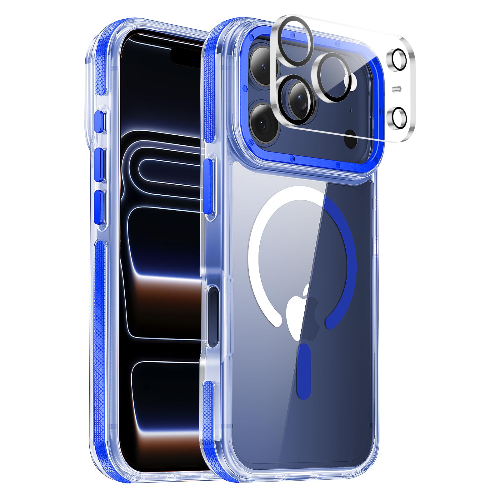 for iPhone 17 Pro Max case with Camera Lens Protector[10Ft Military-Grade Protection] Compatible with fit MagSafe Shockproof Slim Thin Cover case for iPhone 17 Pro Max 6.9 inch, Orange Bumper