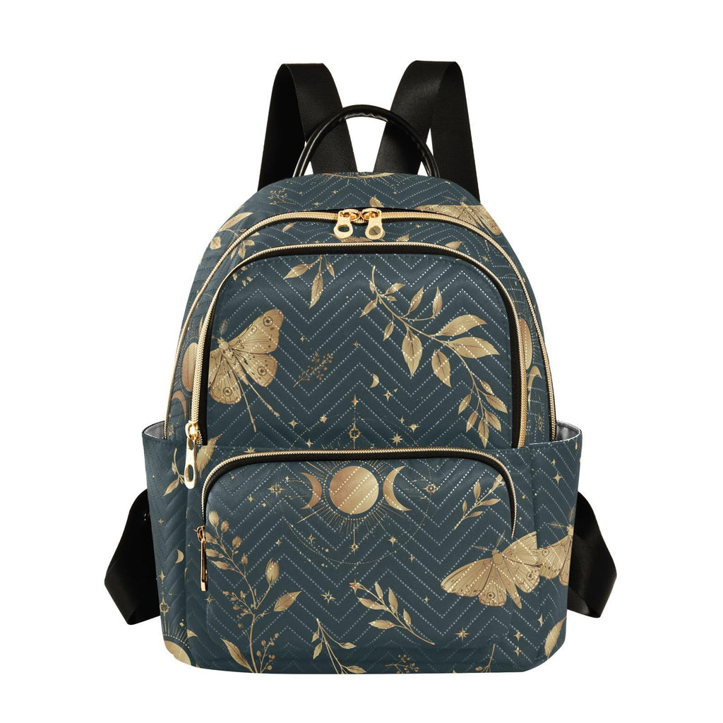 ALAZA Sun Moon Stars Witchy Small Backpack Purse for Women Travel Bag Fashion Daypack Back Pack Shoulder Bag