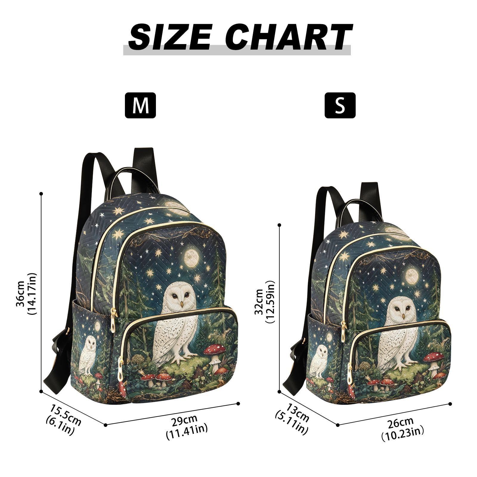 ALAZA Sun Moon Stars Witchy Small Backpack Purse for Women Travel Bag Fashion Daypack Back Pack Shoulder Bag