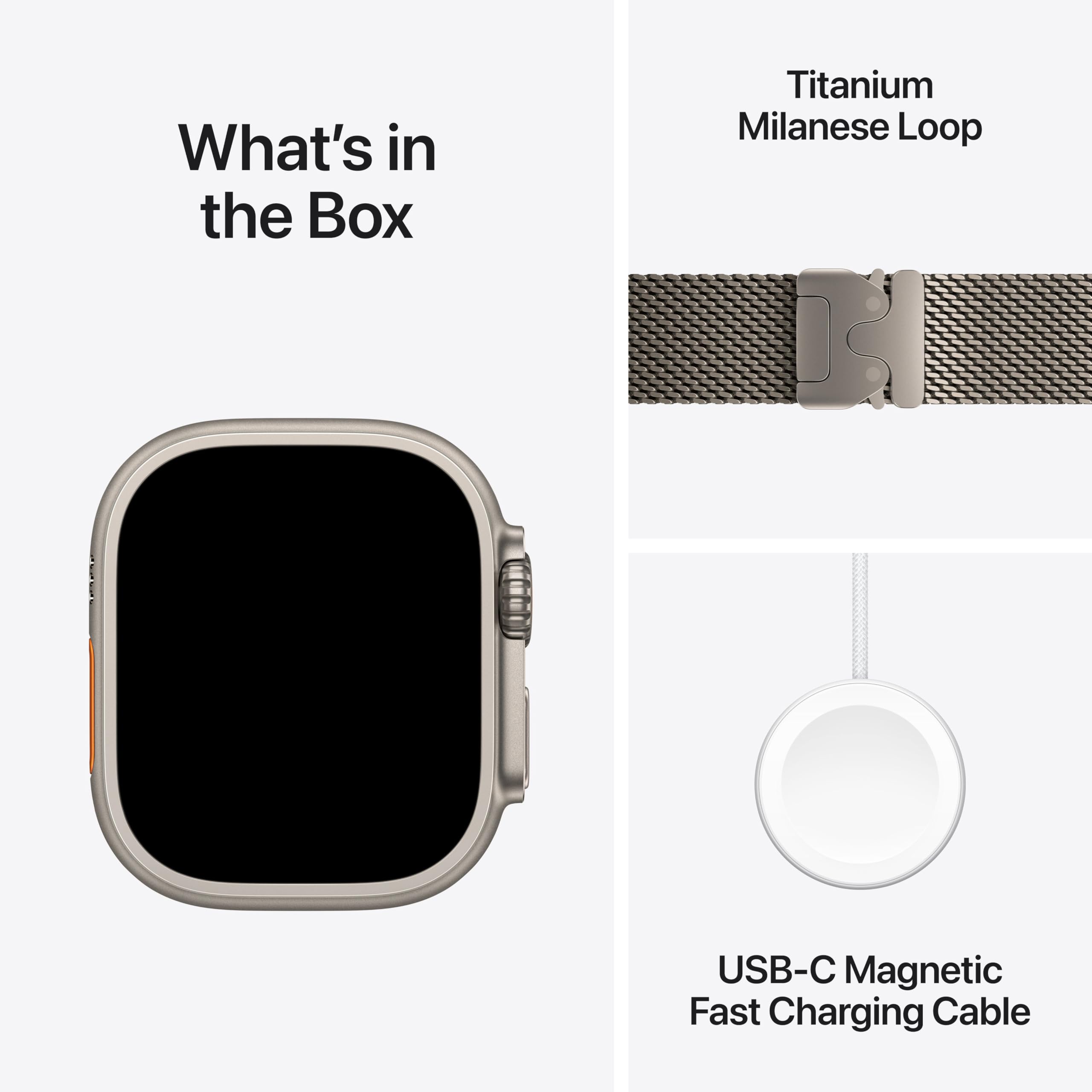 Apple Watch Ultra 3 [GPS + Cellular 49mm] Running & Multisport Smartwatch w/Rugged Titanium Case w/Black/Charcoal Trail Loop - S/M. Satellite Communications, Advanced Health & Fitness Tracking