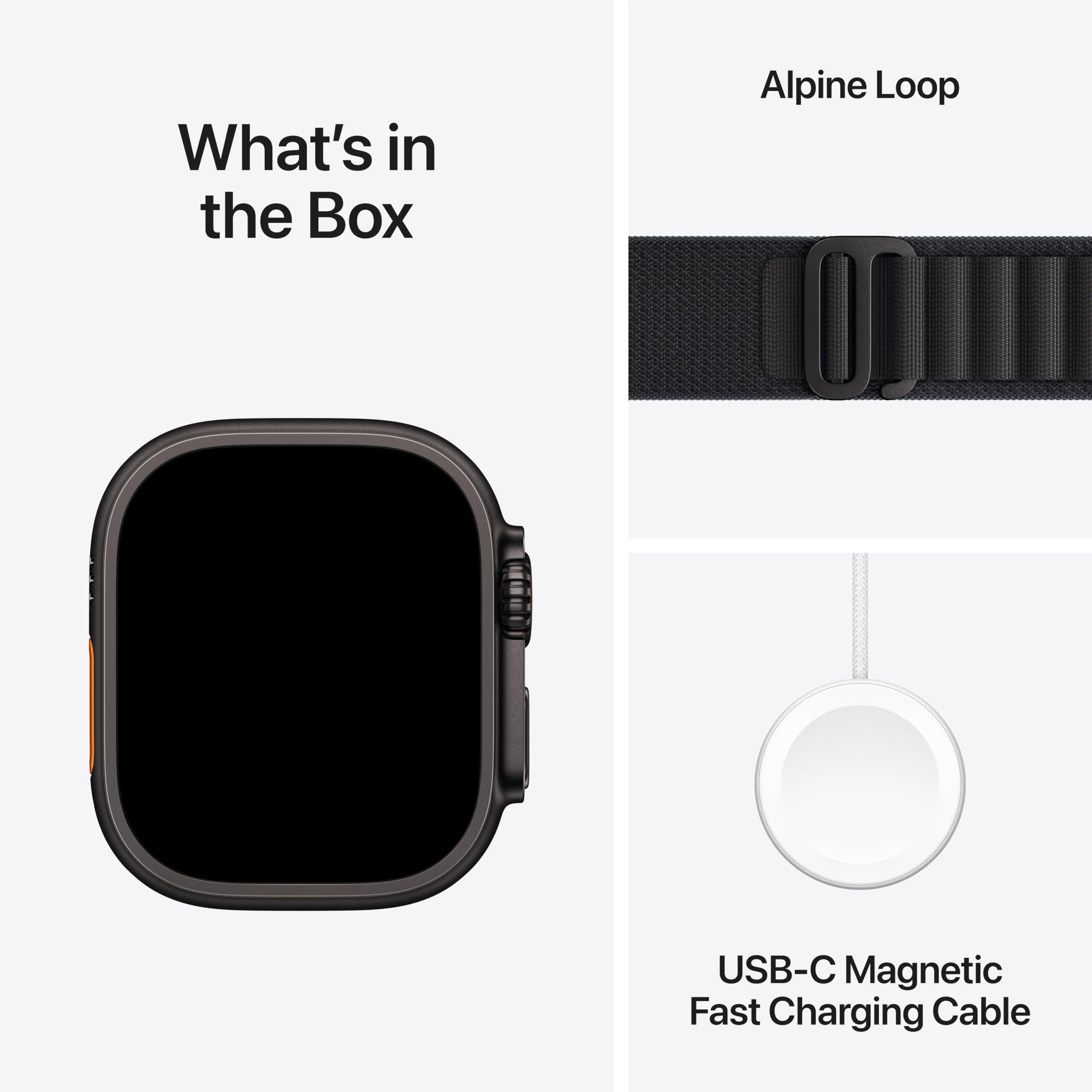 Apple Watch Ultra 3 [GPS + Cellular 49mm] Running & Multisport Smartwatch w/Rugged Titanium Case w/Black/Charcoal Trail Loop - S/M. Satellite Communications, Advanced Health & Fitness Tracking