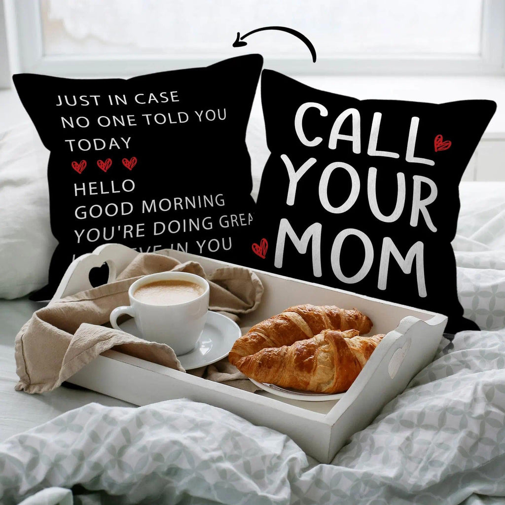 HIWX College Dorm Decor,Funny Have Fun Be Safe Make Good Choices Call Your Mom Decorative 18 x 18 Throw Pillow Cover,Call Your Mom Pillow,Throw Pillows for Dorm Bed Room Student Decor Pillowcase