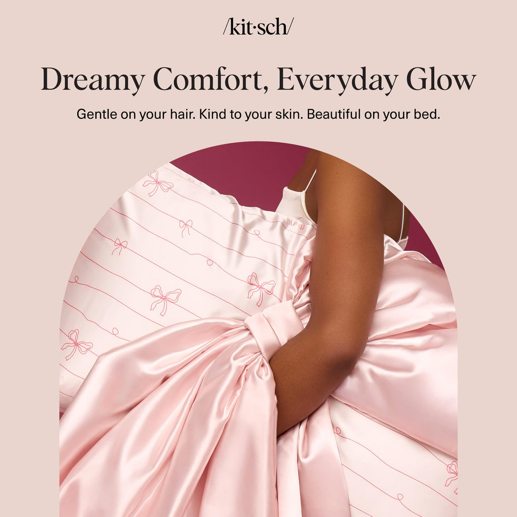 Kitsch Satin Pillowcase with Zipper - Standard Size, Leopard | Softer Than Silk Pillow Cases, Smooth Cooling Satin Pillow Case for Hair and Skin, Wrinkle-Free, Machine Washable