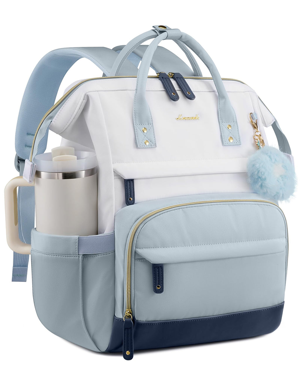 LOVEVOOK Laptop Backpack for Women, 15.6 Inch Work Business Backpacks Purse With Large Capacity, Waterproof Nurse Bag College Bookbag for School, Waterproof Casual Daypack for Travel