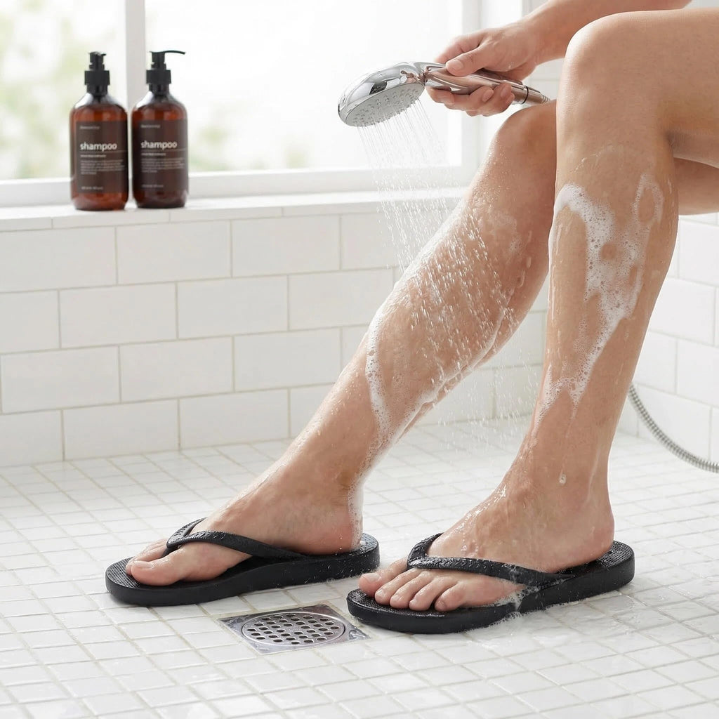 Shower Shoes for Men & Women, Non-Slip Slippers Quickly Drying Sandals, Arch Support Flip Flops for Beach Pool Bath Gym College Dorm