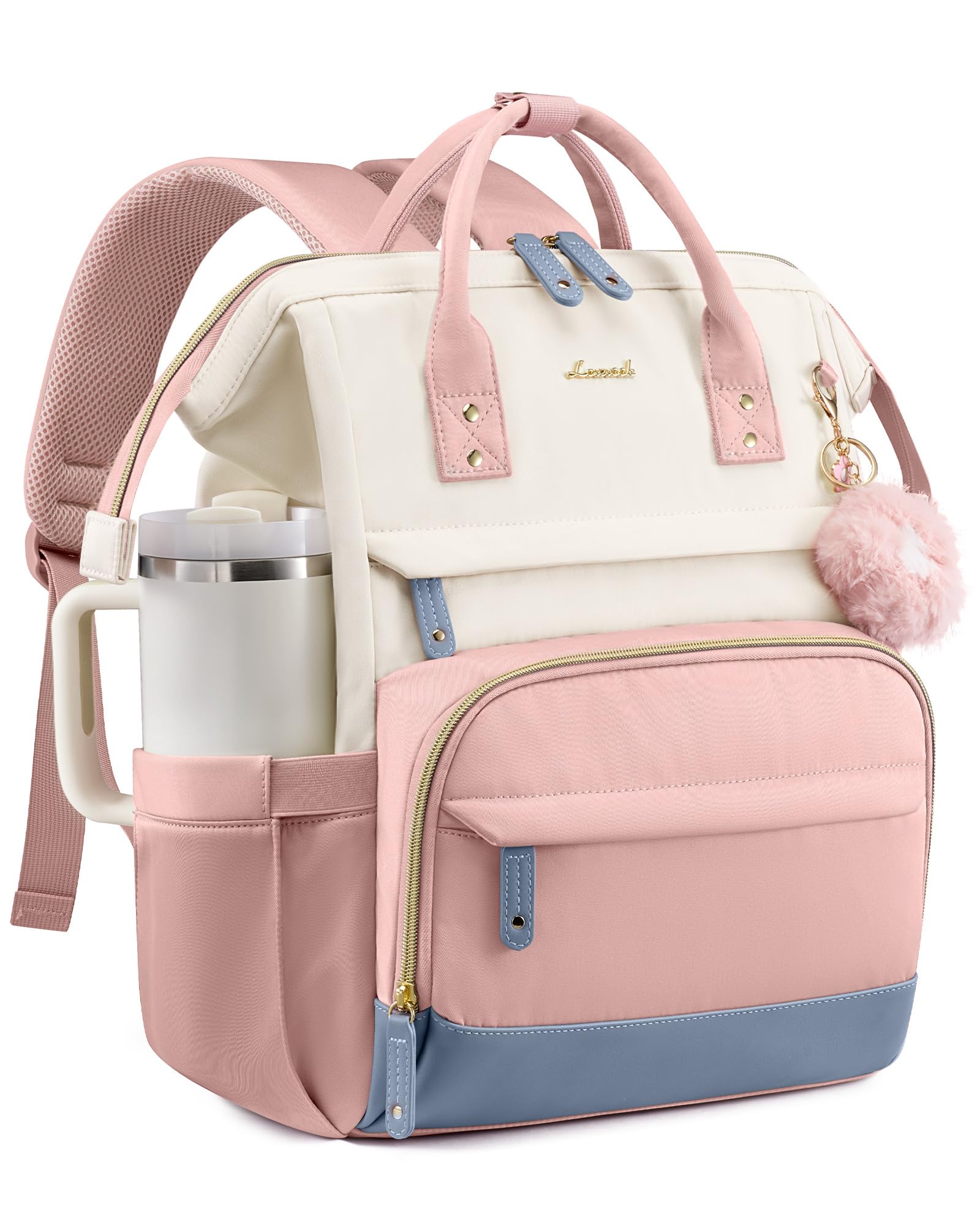 LOVEVOOK Laptop Backpack for Women, 15.6 Inch Work Business Backpacks Purse With Large Capacity, Waterproof Nurse Bag College Bookbag for School, Waterproof Casual Daypack for Travel
