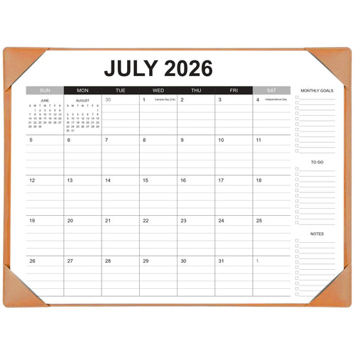 Desk Calendar 2026-2027 with Desk Mat – 22" x 17" Large Desk Pad Calendar Runs from July 2026 to December 2027, Office Supplies Desktop Monthly Calendar for Home & Office