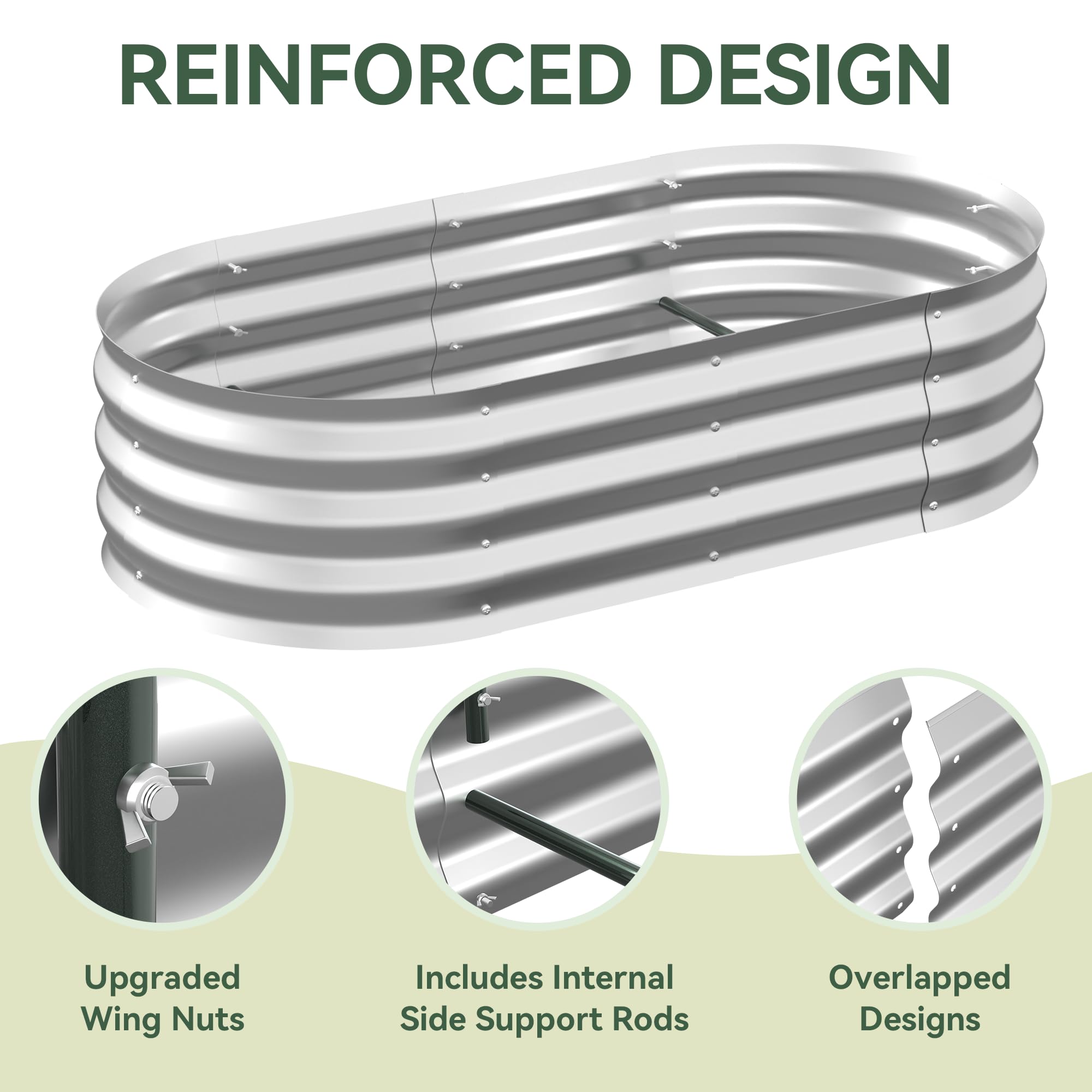 Lineware Raised Garden Bed with Sprinkler Timer and Self-Watering System, 6x3x1 ft Elevated Planter Boxes Outdoor with Mesh Cover, Galvanized Raised Beds for,Vegetables,Flowers, Backyard, Patio