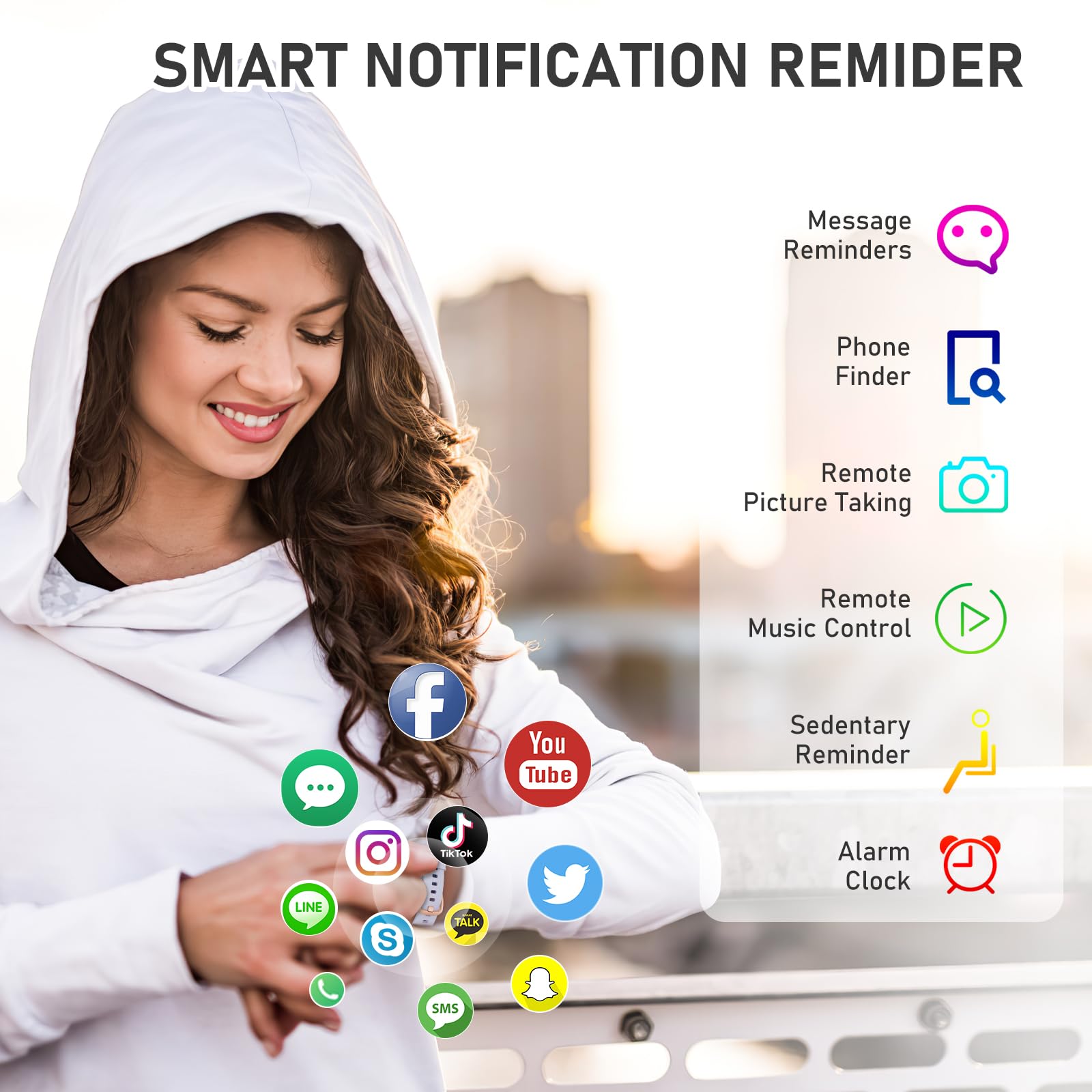 Fitness Tracker with 24/7Heart Rate, Blood Pressure, Sleep Tracking, Calorie, Activity Tracker with 1.1" AMOLED Color Screen, Waterproof Step Tracker for Android iPhones Women Men