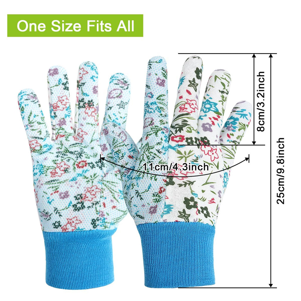 Ainiv Floral Gardening Gloves for Women/Ladies, Non-Slip Garden Work Gloves,Breathable Yard Work Glove Light Working Gloves