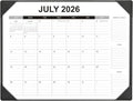Desk Calendar 2026-2027 with Desk Mat – 22" x 17" Large Desk Pad Calendar Runs from July 2026 to December 2027, Office Supplies Desktop Monthly Calendar for Home & Office