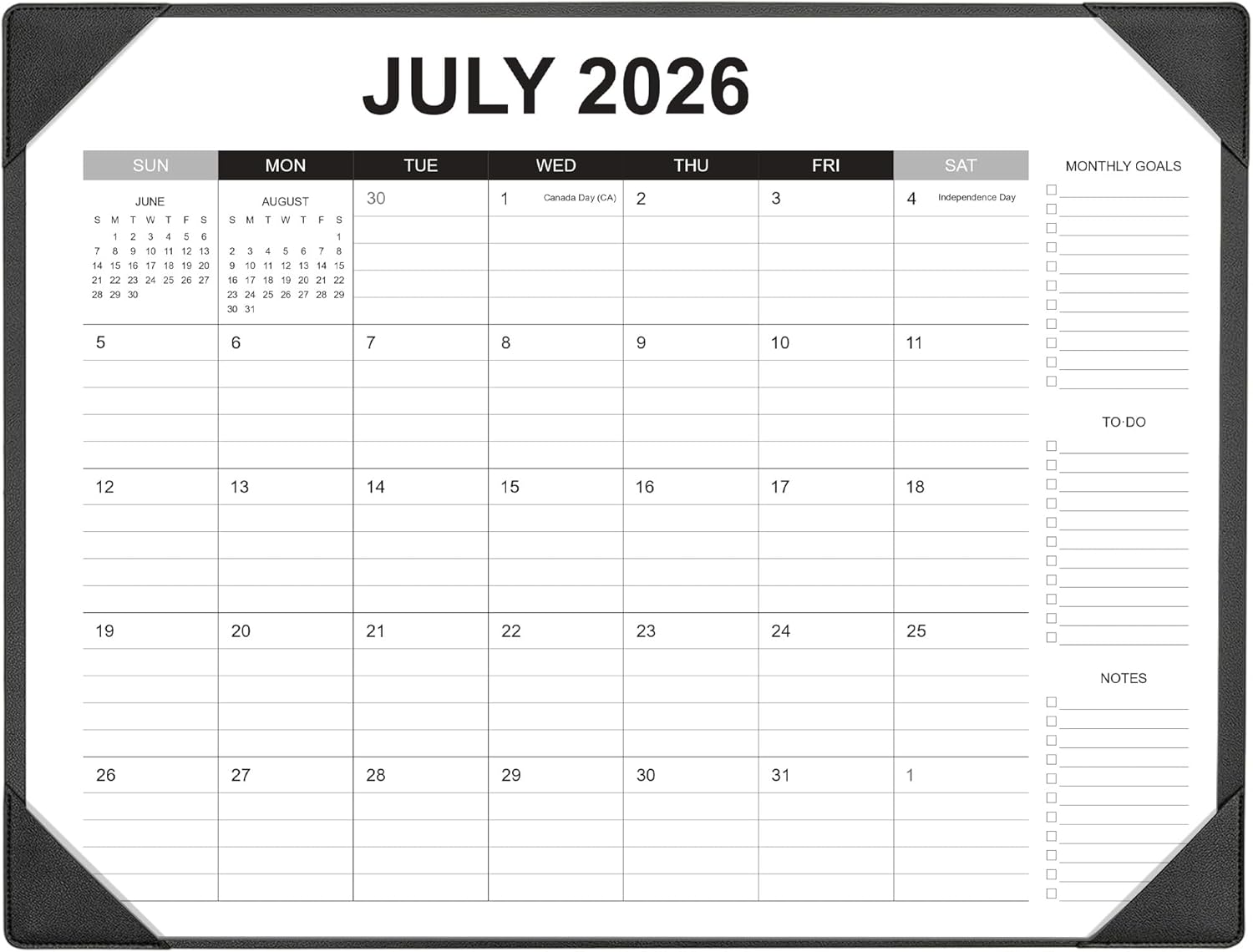Desk Calendar 2026-2027 with Desk Mat – 22" x 17" Large Desk Pad Calendar Runs from July 2026 to December 2027, Office Supplies Desktop Monthly Calendar for Home & Office