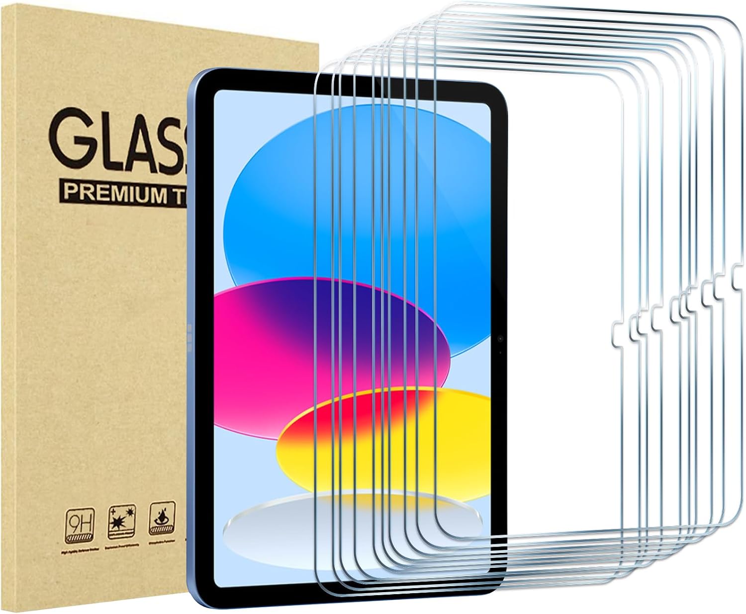2 Pack ProCase Screen Protector for 2025 iPad A16 11-inch 11th Generation/iPad 10th 10.9 2022, Tempered Glass Film Guard -Clear
