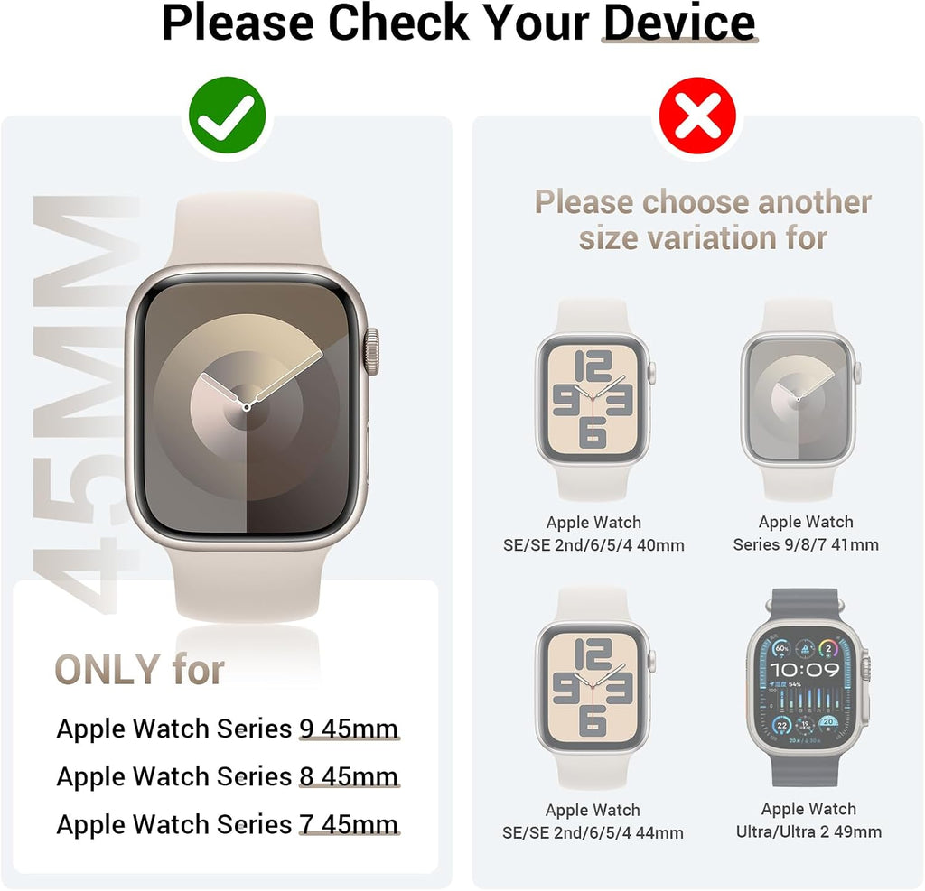 Tensea [3PCS for Apple Watch Screen Protector Case 41mm Series 9/8/7 Accessories, iWatch Protective Face Cover for Women Men, Tempered Glass Film Hard Bumper for iPhone Watch 41 mm