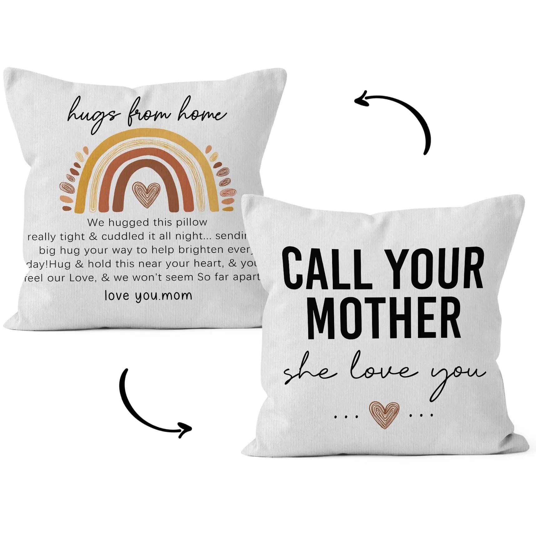 HIWX College Dorm Decor,Funny Have Fun Be Safe Make Good Choices Call Your Mom Decorative 18 x 18 Throw Pillow Cover,Call Your Mom Pillow,Throw Pillows for Dorm Bed Room Student Decor Pillowcase