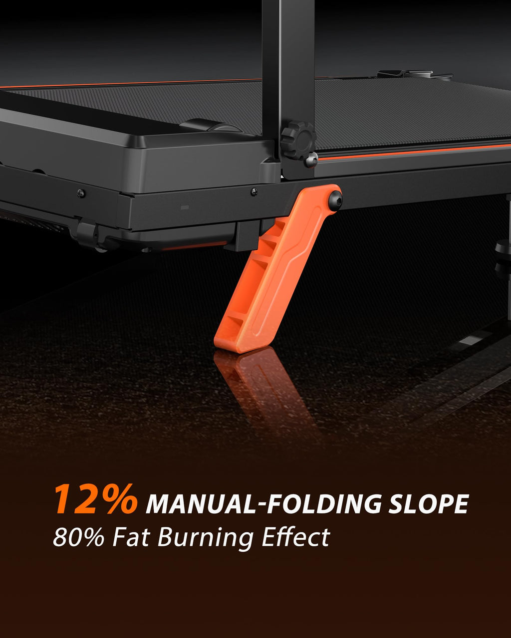 Walking Pad Treadmills for Home - Foldable Treadmill with Handle Bar, 4 Levels Height, 12% Incline, Stand Desk