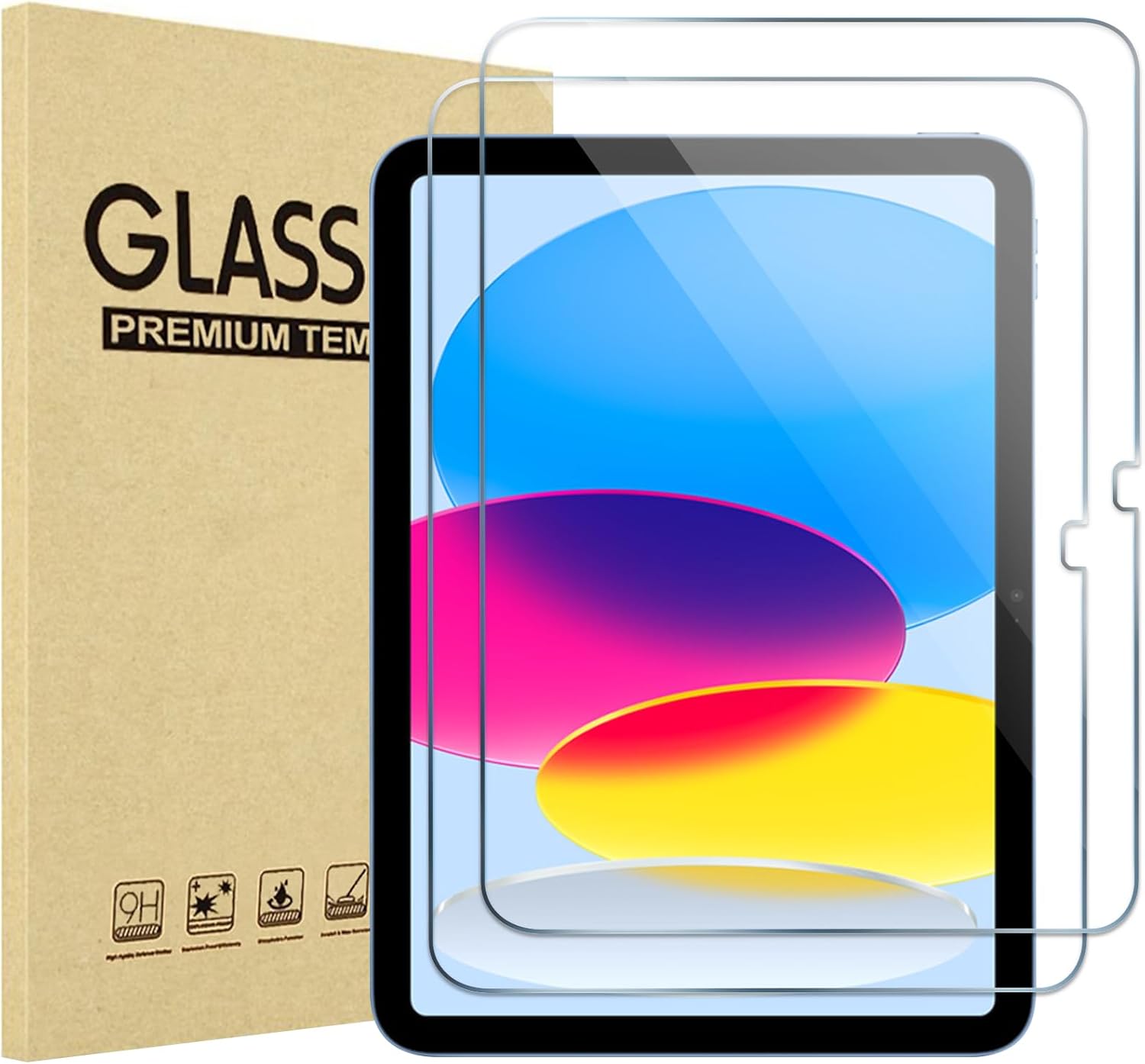2 Pack ProCase Screen Protector for 2025 iPad A16 11-inch 11th Generation/iPad 10th 10.9 2022, Tempered Glass Film Guard -Clear