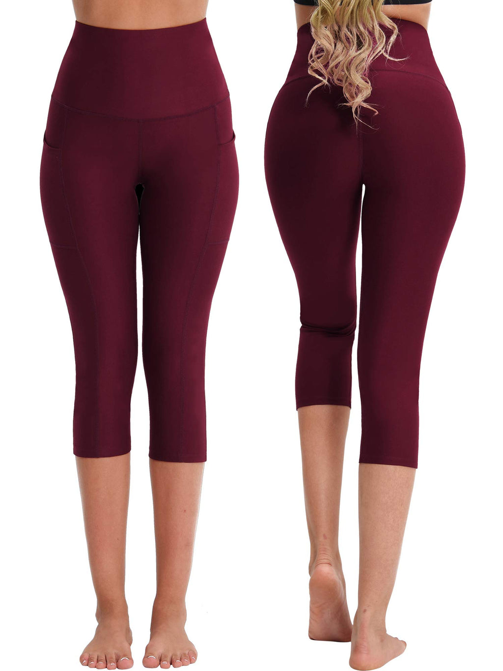 NELEUS Women's Yoga Running Capris Tummy Control High Waist Workout Pants